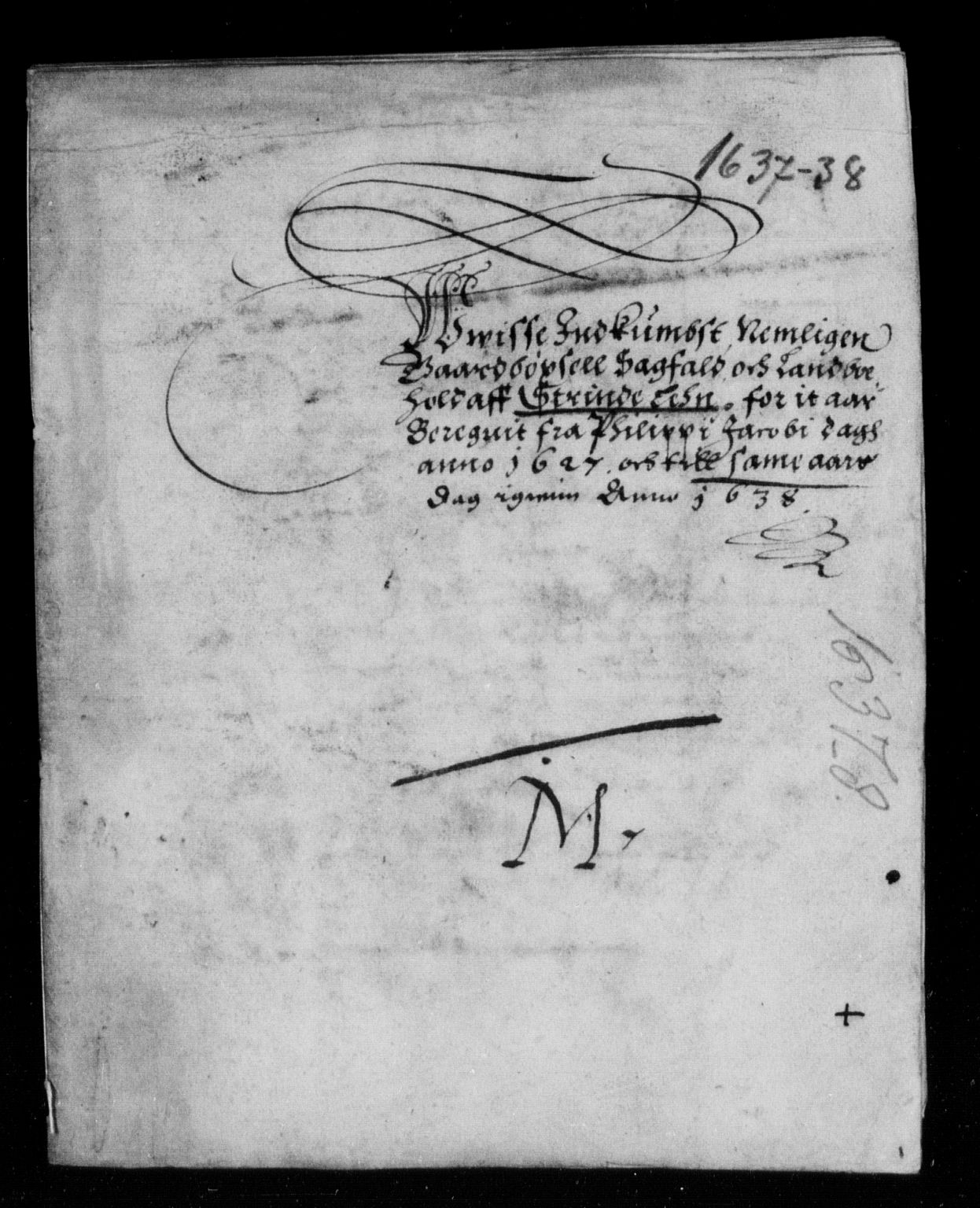 Rentekammeret inntil 1814, Reviderte regnskaper, Lensregnskaper, AV/RA-EA-5023/R/Rb/Rbw/L0061: Trondheim len, 1637-1638