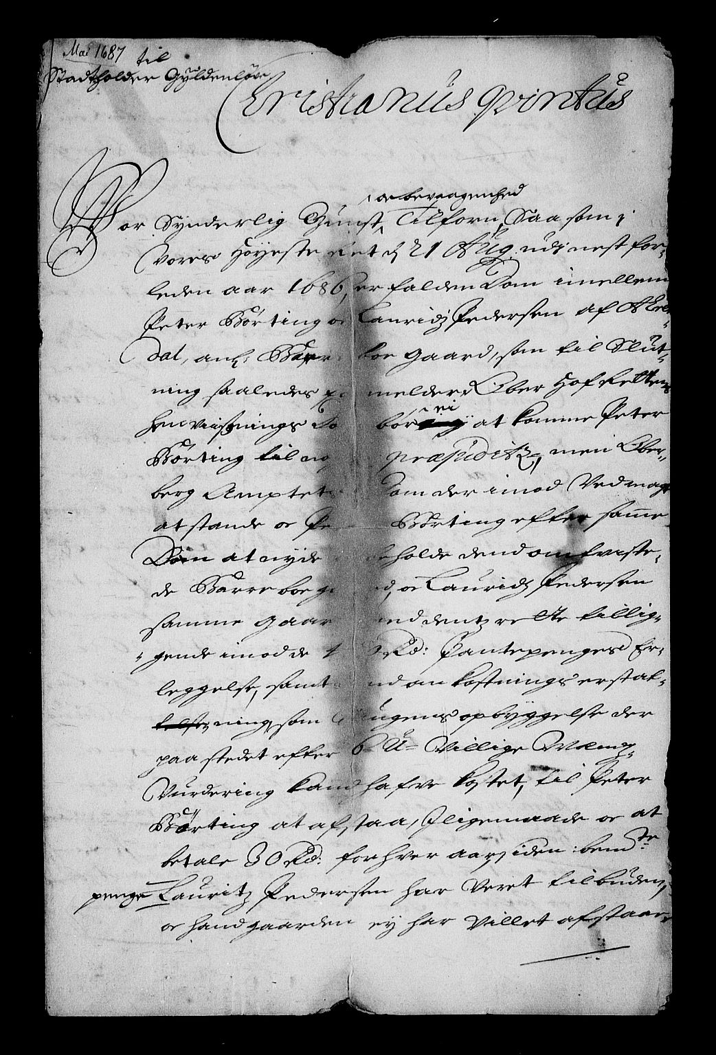 Stattholderembetet 1572-1771, RA/EA-2870/Af/L0001: Avskrifter av vedlegg til originale supplikker, nummerert i samsvar med supplikkbøkene, 1683-1687, p. 233