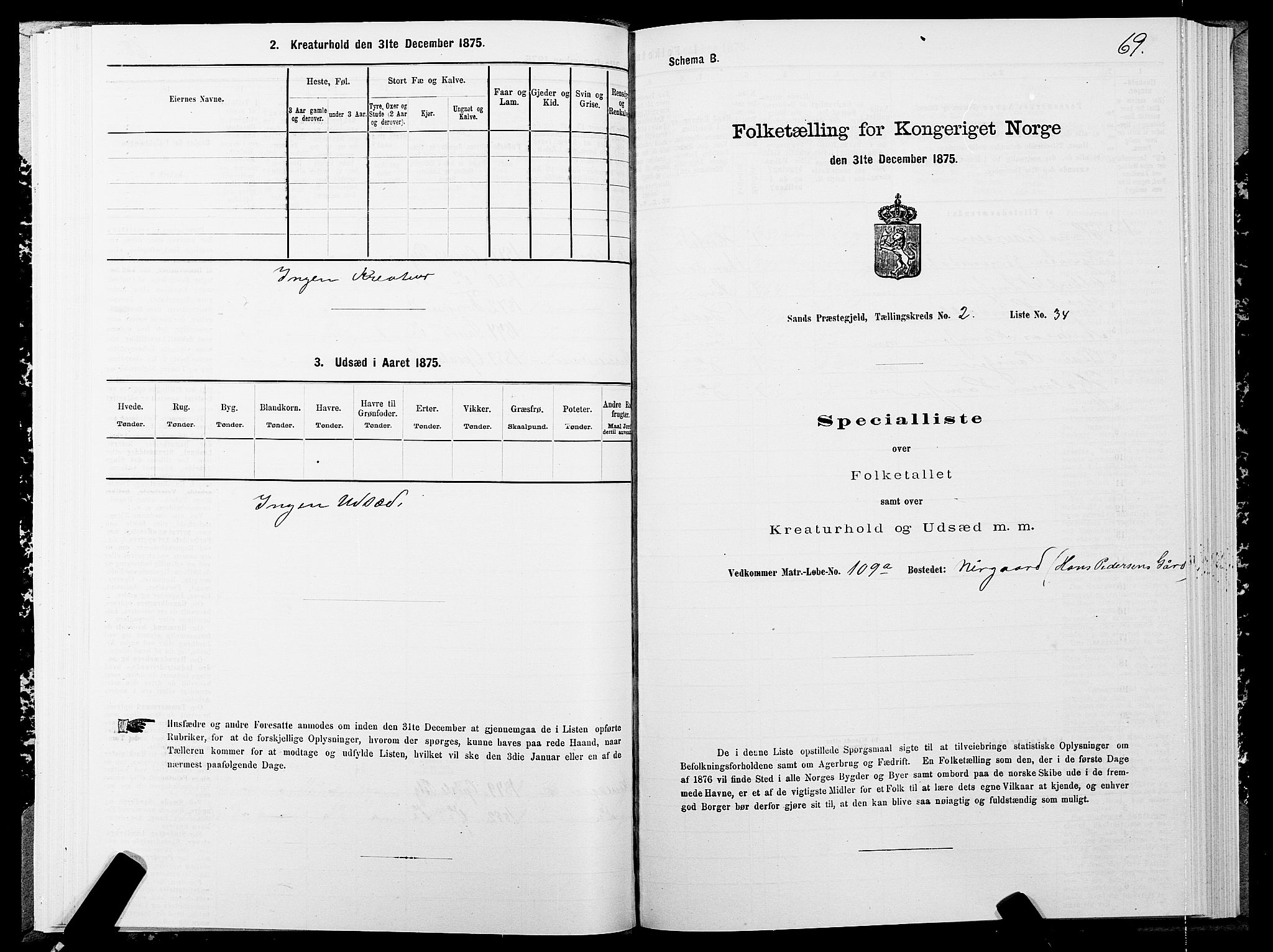 SATØ, 1875 census for 1915P Sand, 1875, p. 2069