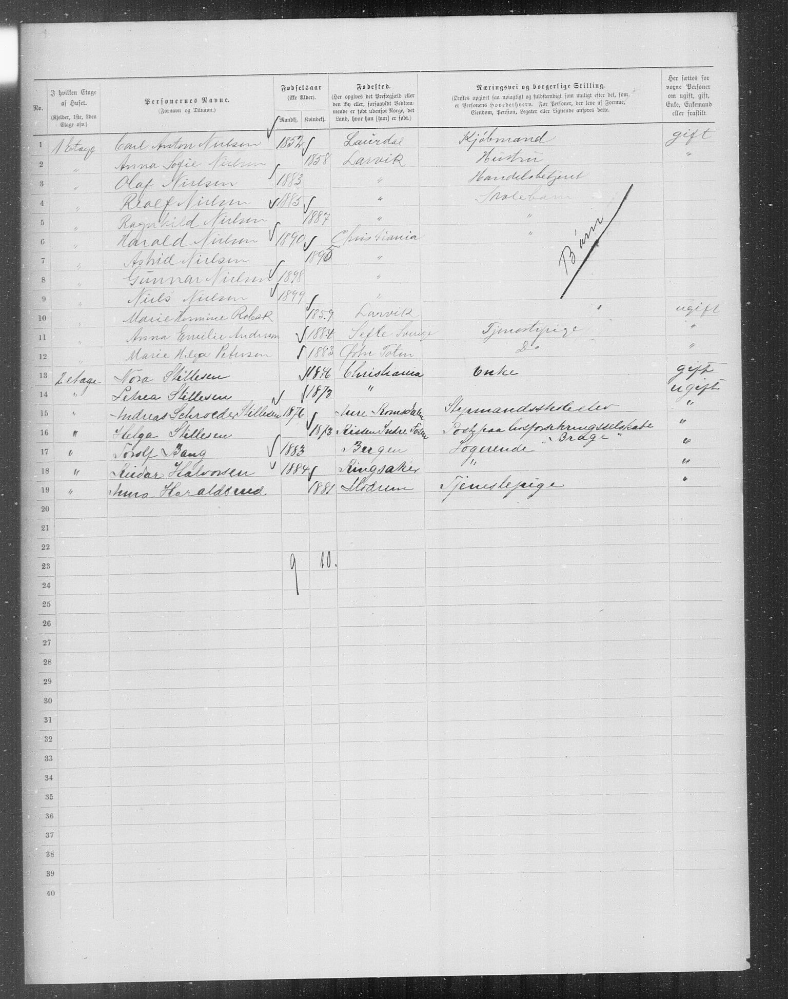 OBA, Municipal Census 1899 for Kristiania, 1899, p. 7711