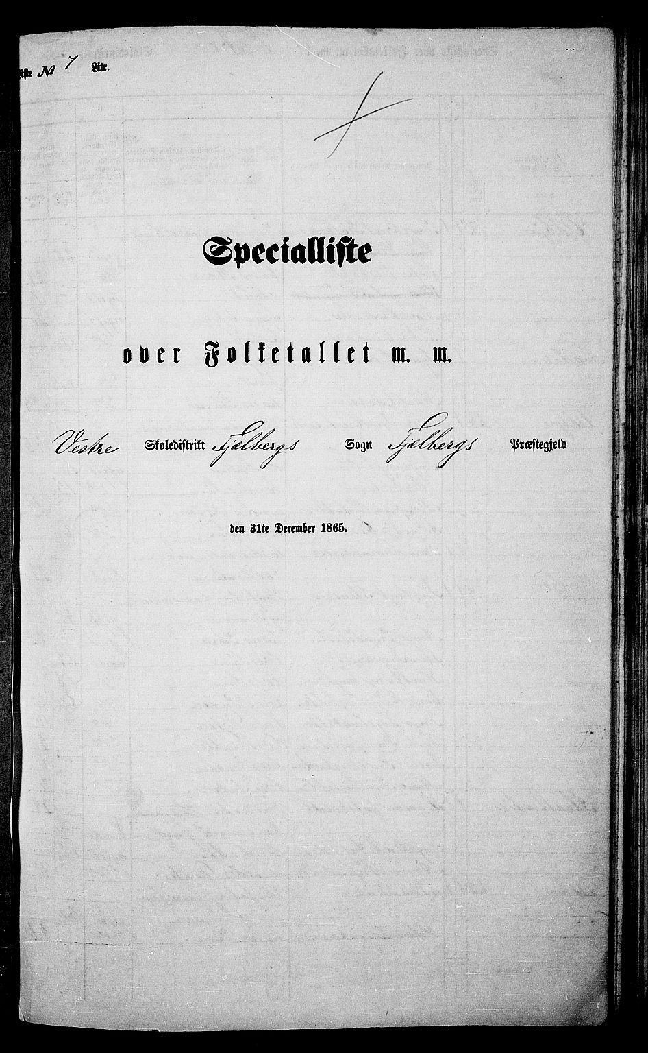 RA, 1865 census for Fjelberg, 1865, p. 96
