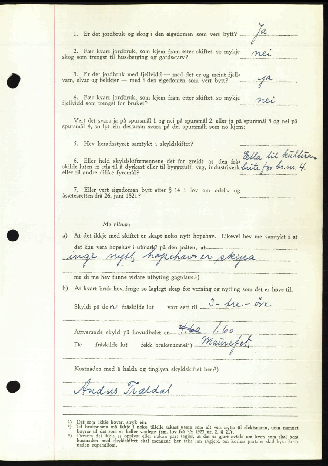 Nedenes sorenskriveri, AV/SAK-1221-0006/G/Gb/Gba/L0058: Mortgage book no. A10, 1947-1948, Diary no: : 1921/1947