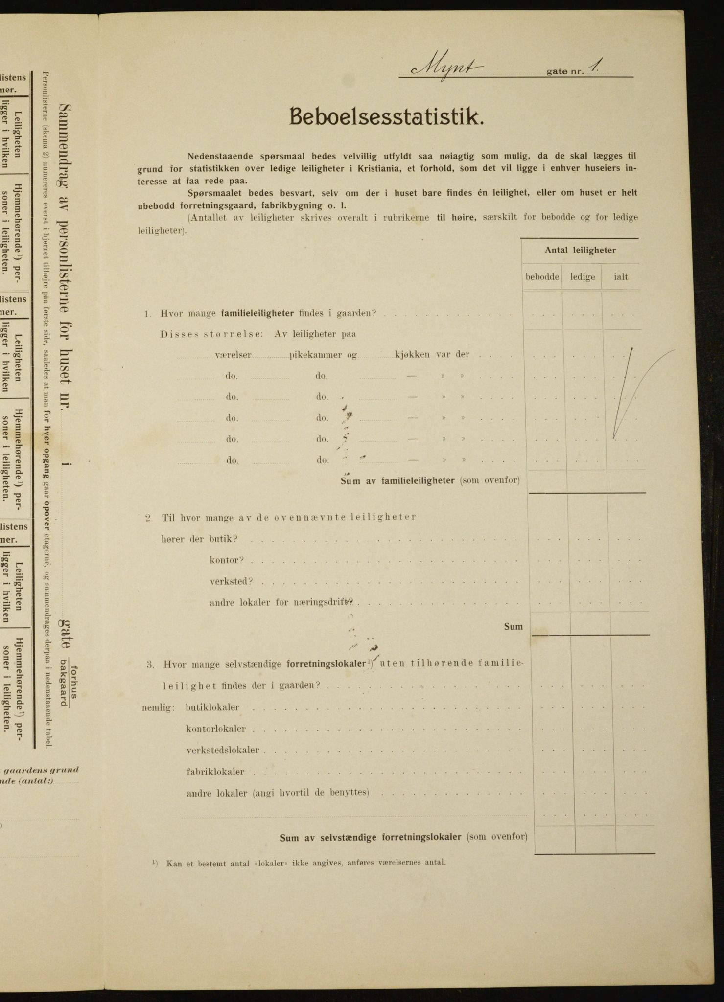 OBA, Municipal Census 1910 for Kristiania, 1910, p. 65963