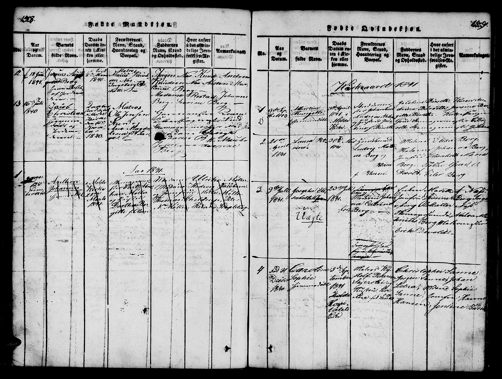 Ministerialprotokoller, klokkerbøker og fødselsregistre - Møre og Romsdal, SAT/A-1454/558/L0688: Parish register (official) no. 558A02, 1818-1843, p. 138-139
