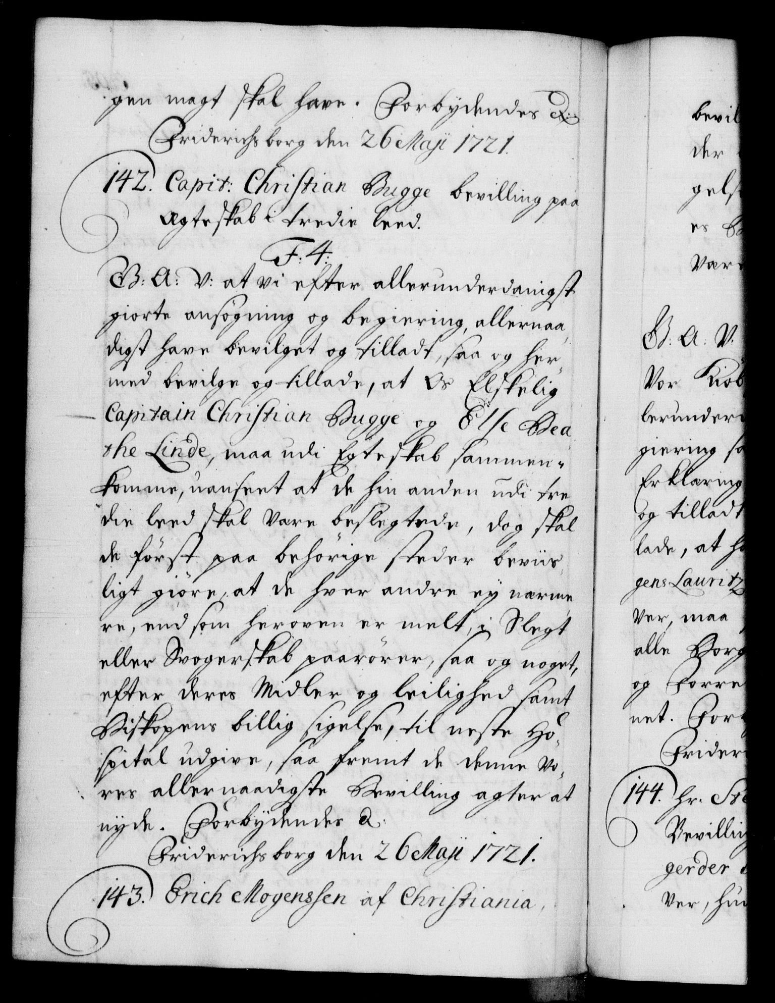 Danske Kanselli 1572-1799, AV/RA-EA-3023/F/Fc/Fca/Fcaa/L0023: Norske registre, 1720-1722, p. 305b