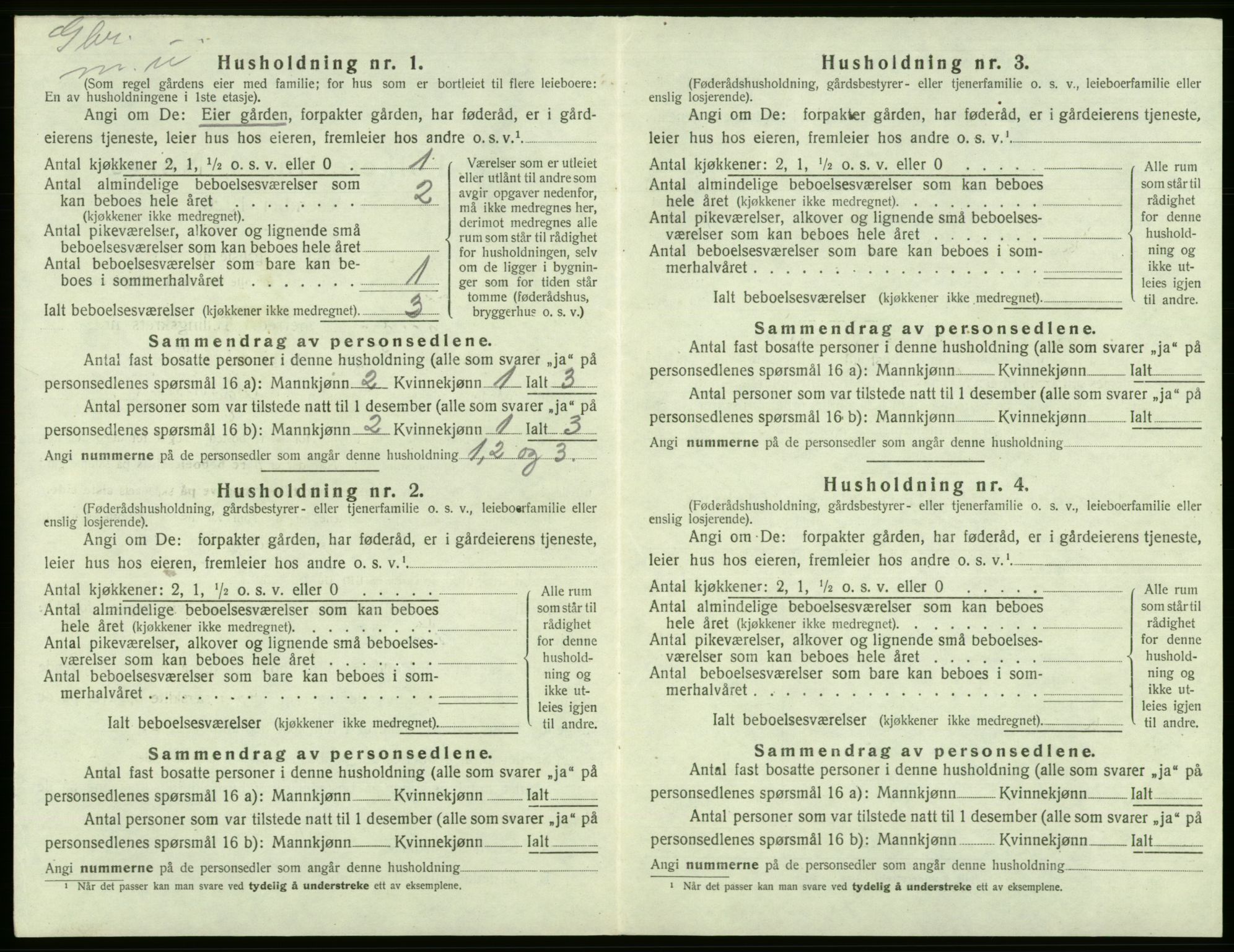 SAB, 1920 census for Tysnes, 1920, p. 518