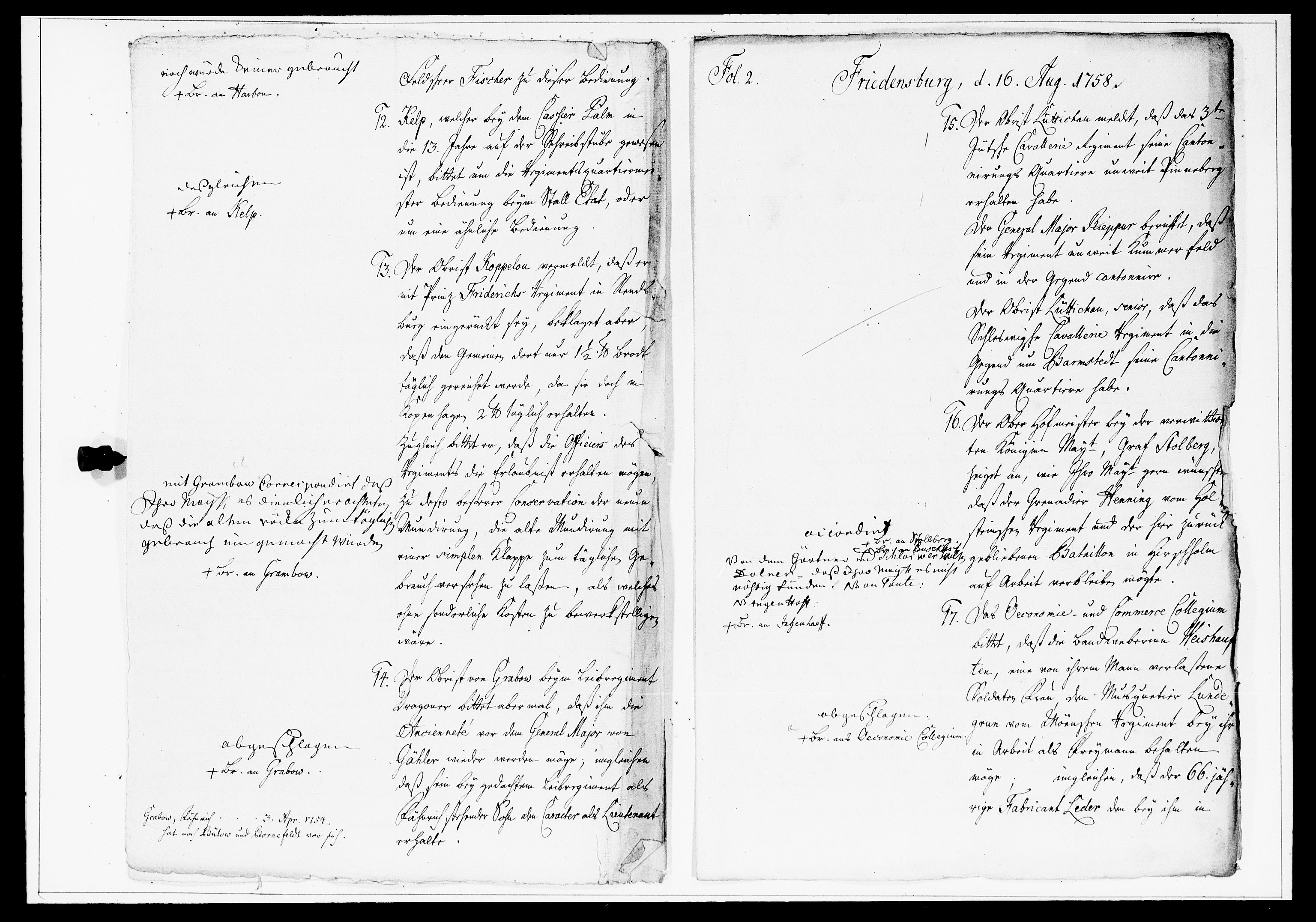 Krigskollegiet, Krigskancelliet, DRA/A-0006/-/1297-1314: Refererede sager, 1758, p. 440
