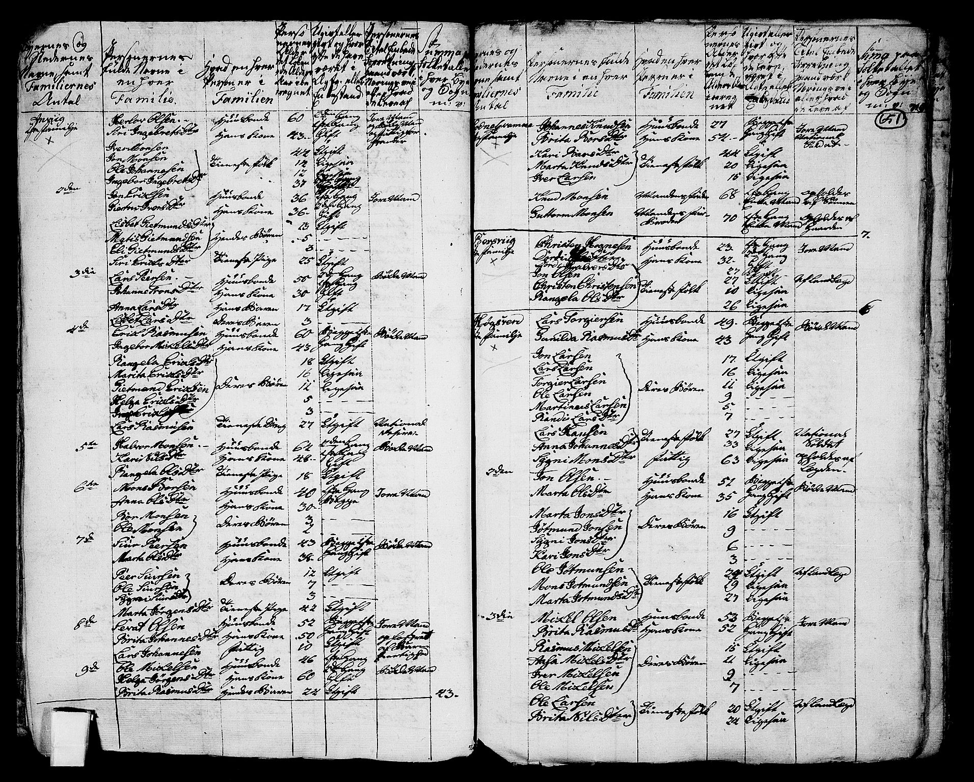 RA, 1801 census for 1263P Lindås, 1801, p. 650b-651a