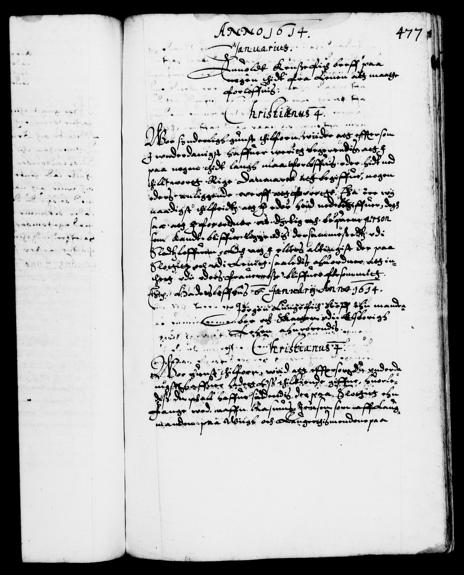Danske Kanselli 1572-1799, RA/EA-3023/F/Fc/Fca/Fcab/L0003: Norske tegnelser (mikrofilm), 1596-1616, p. 477a