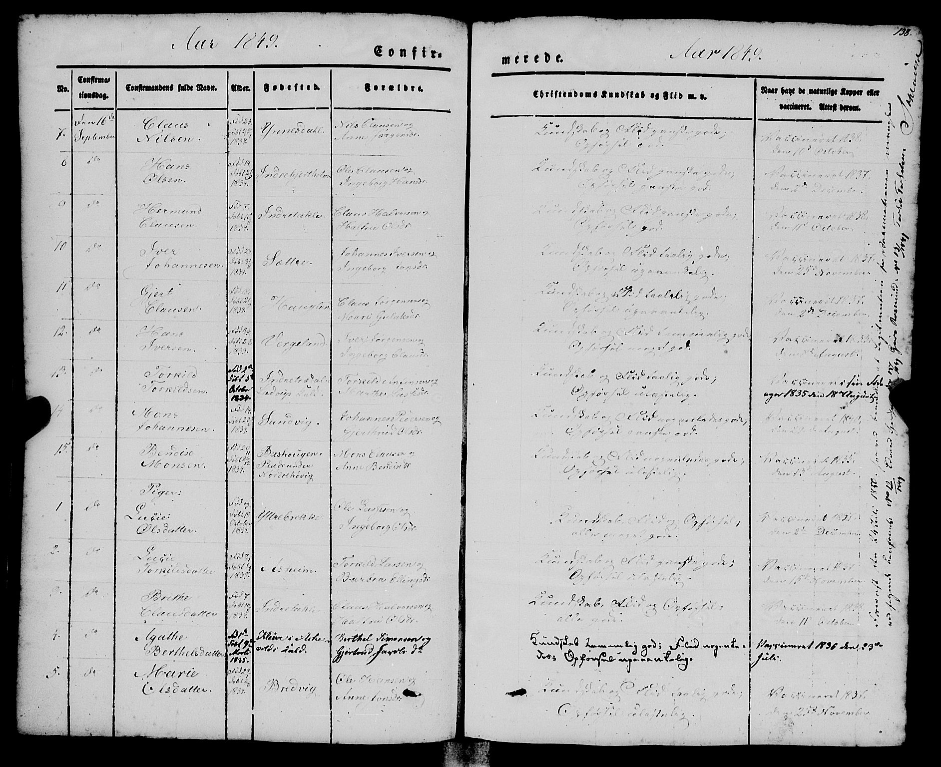 Gulen sokneprestembete, AV/SAB-A-80201/H/Haa/Haaa/L0021: Parish register (official) no. A 21, 1848-1858, p. 138