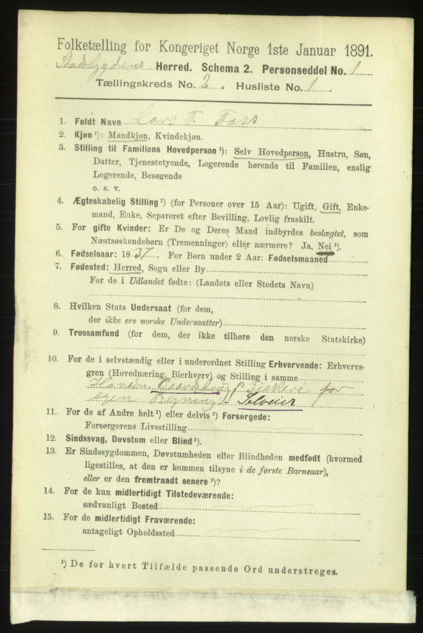 RA, 1891 census for 1625 Stadsbygd, 1891, p. 778