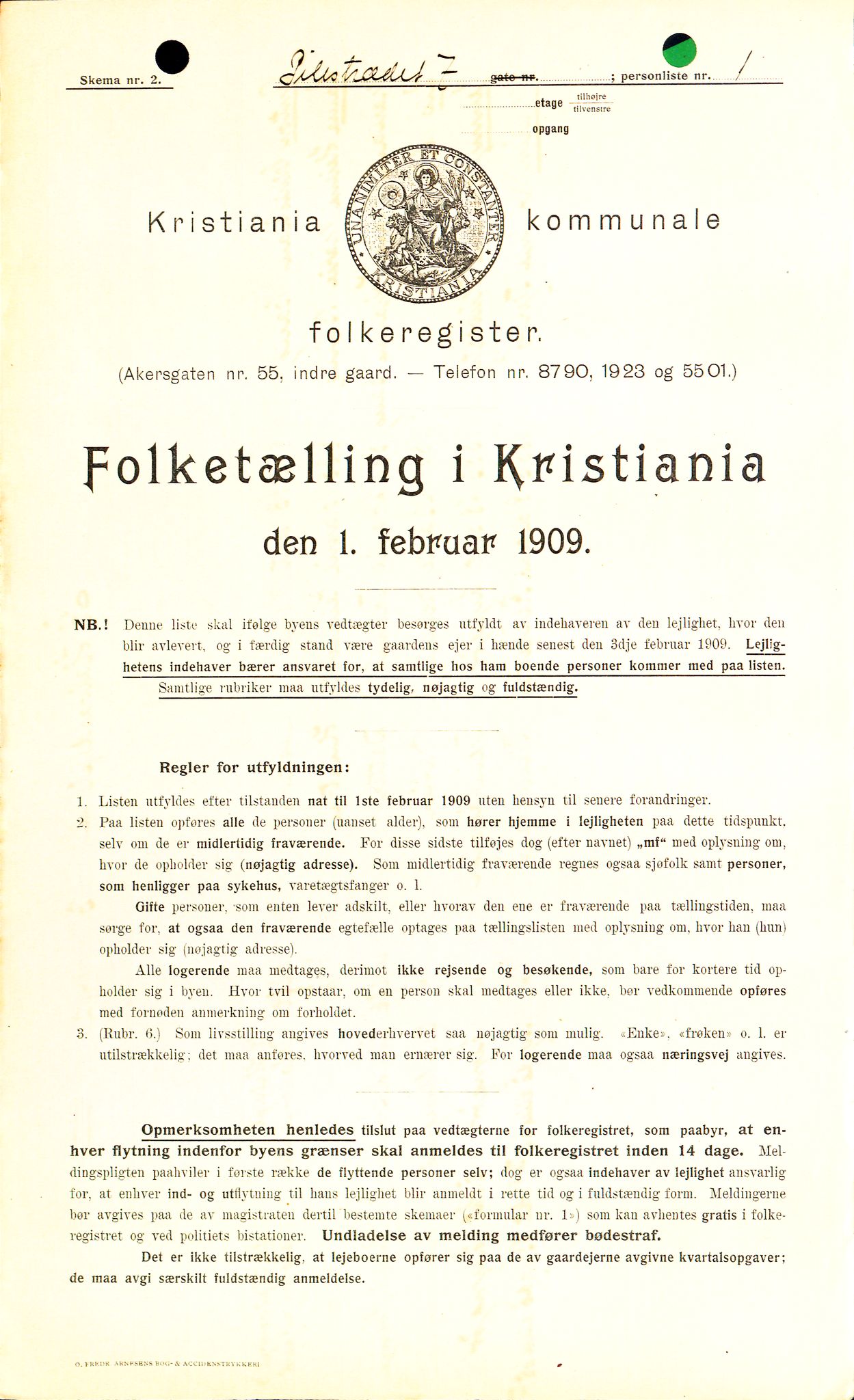 OBA, Municipal Census 1909 for Kristiania, 1909, p. 79913