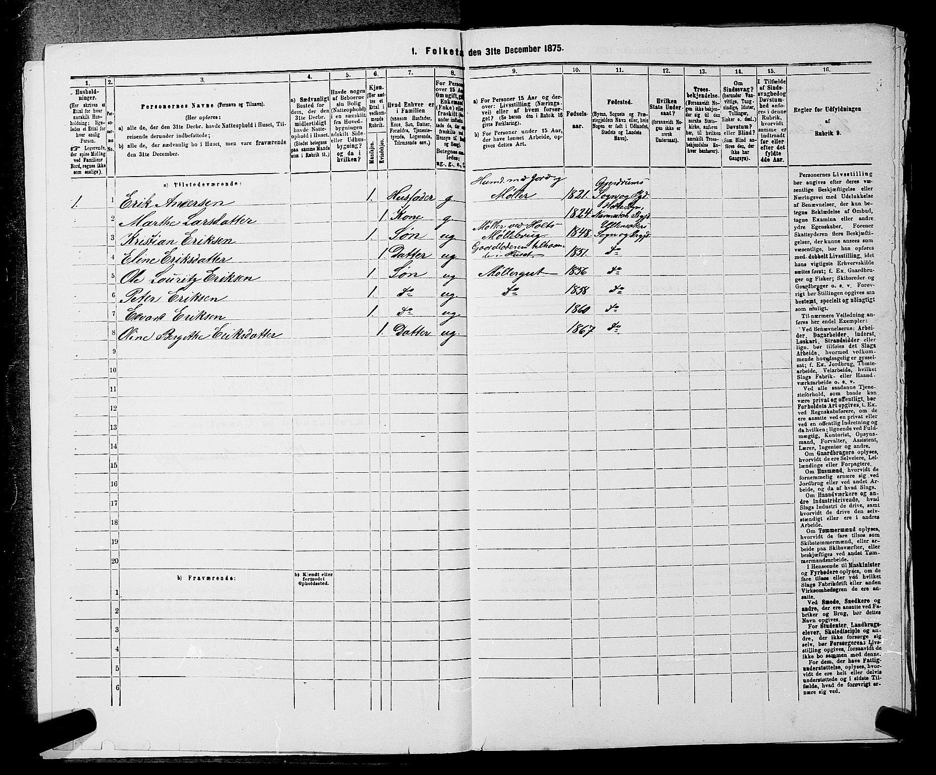 RA, 1875 census for 0235P Ullensaker, 1875, p. 656