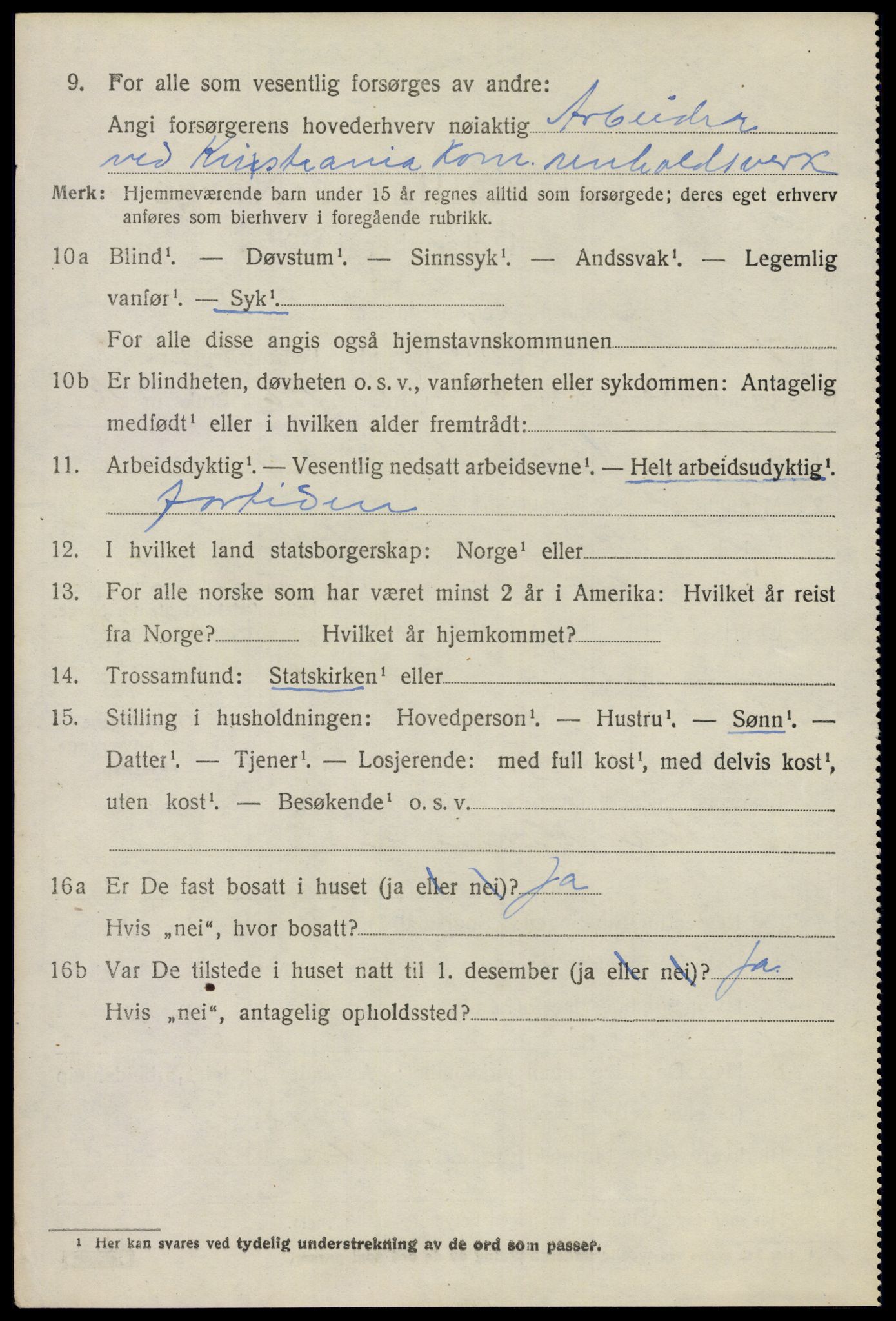 SAO, 1920 census for Nes, 1920, p. 5783