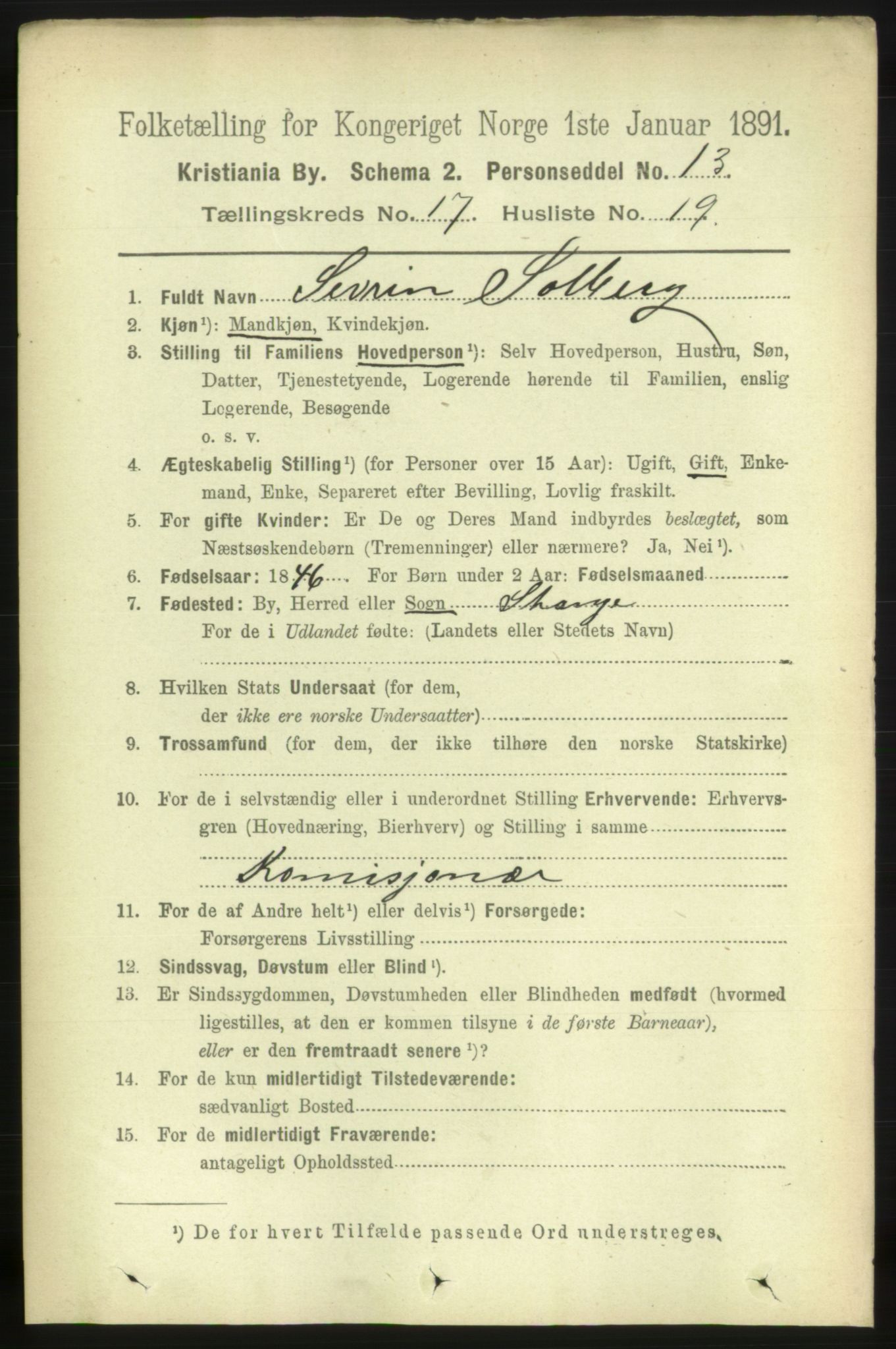 RA, 1891 census for 0301 Kristiania, 1891, p. 8520