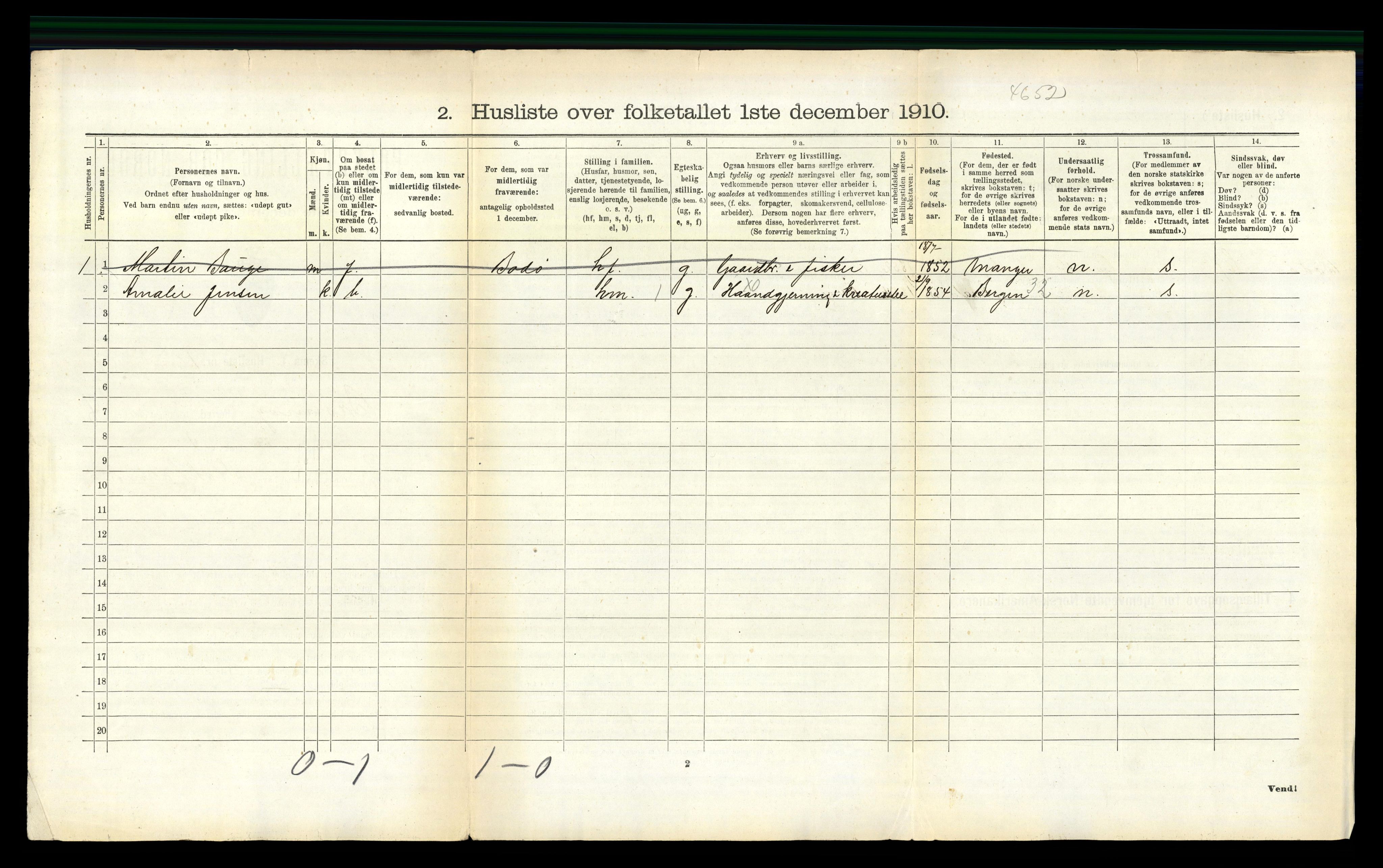 RA, 1910 census for Brønnøy, 1910, p. 780