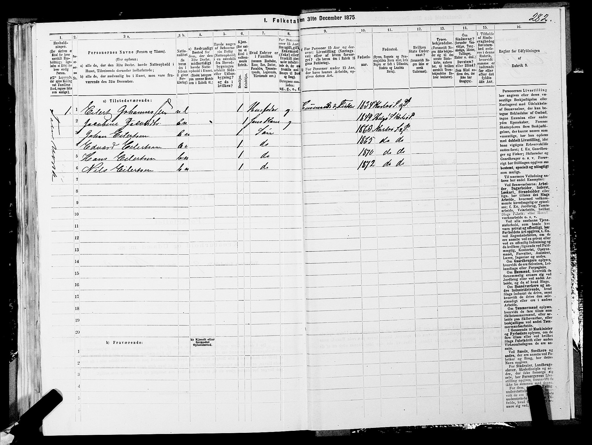 SATØ, 1875 census for 1936P Karlsøy, 1875, p. 1282