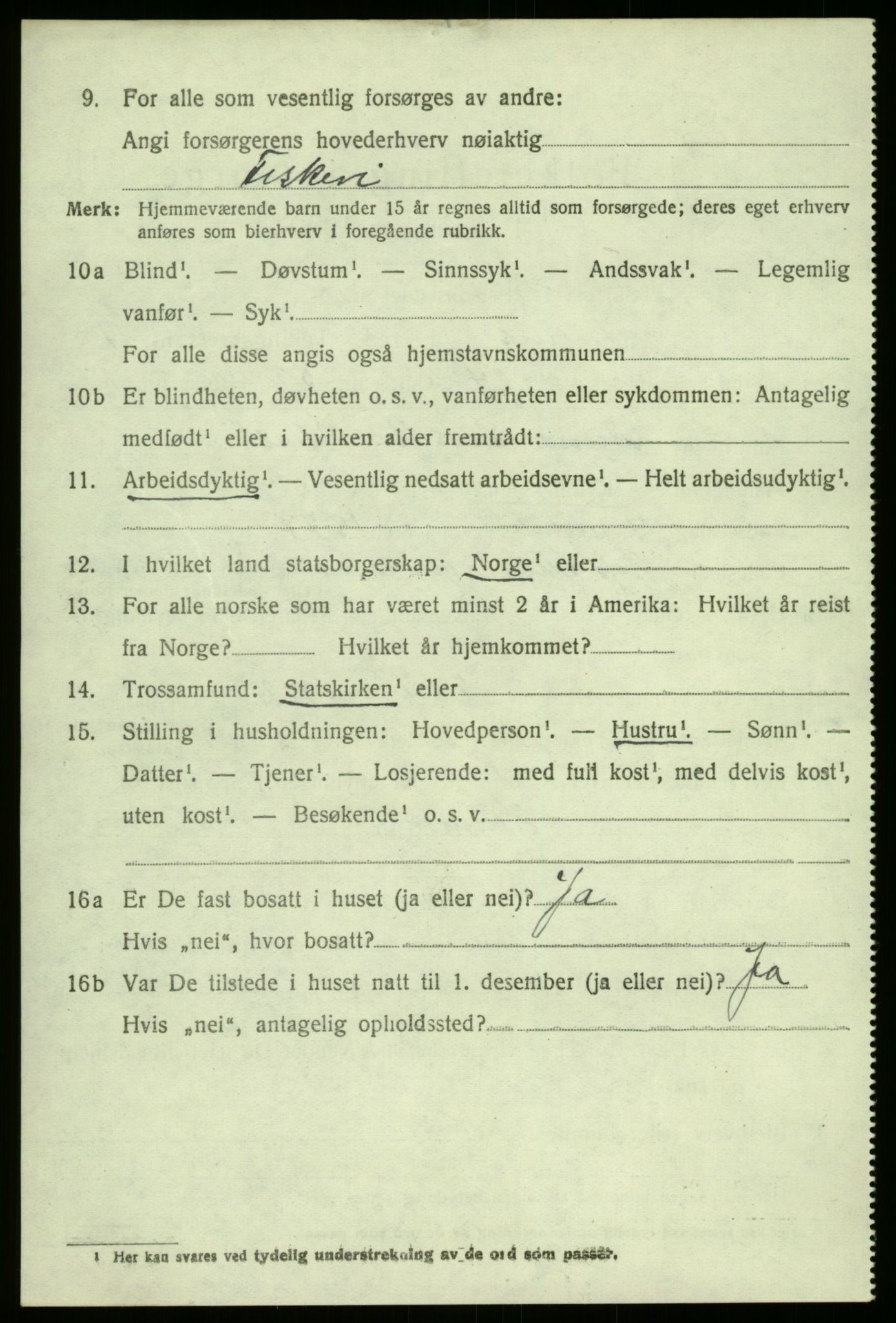 SAB, 1920 census for Solund, 1920, p. 4071