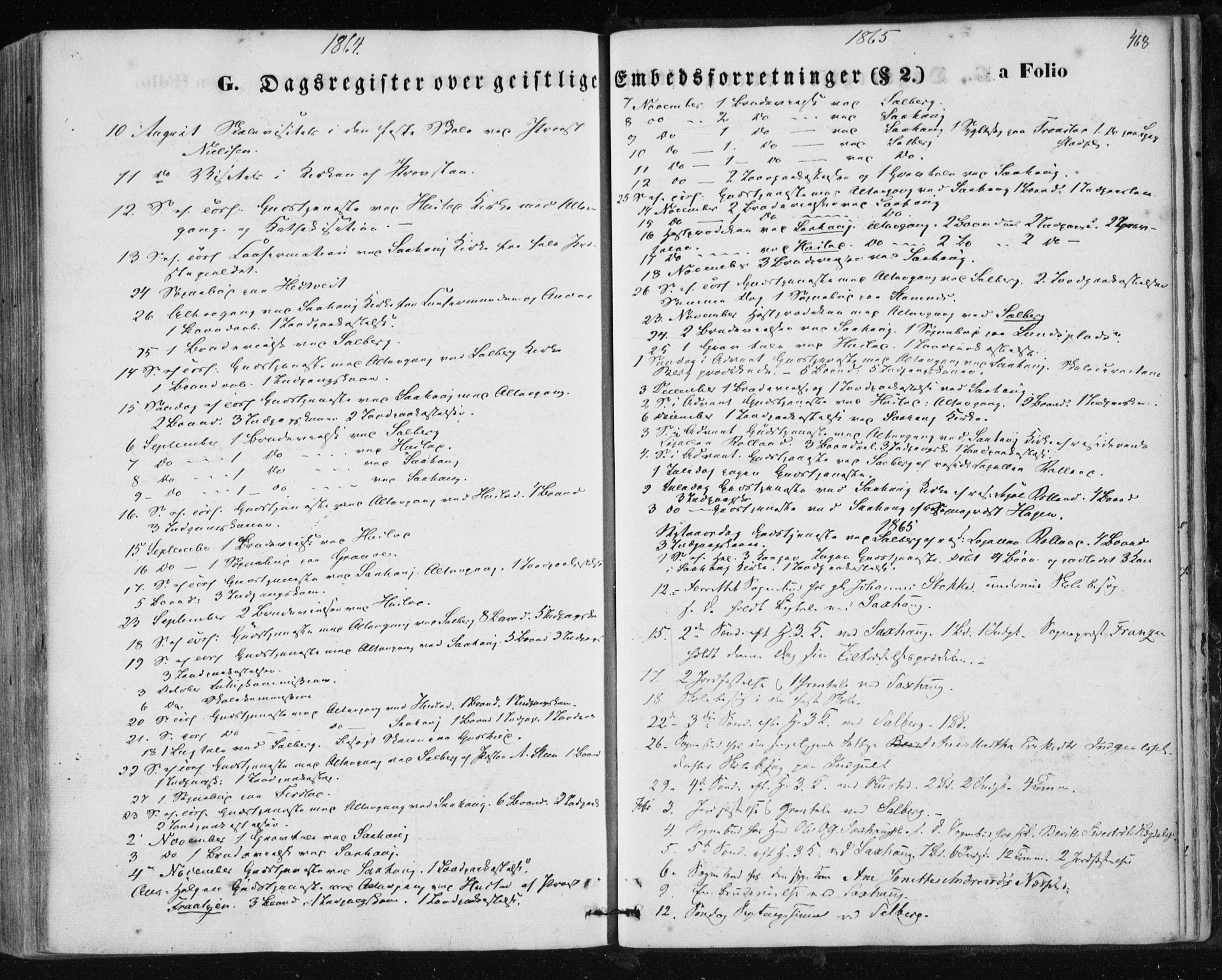 Ministerialprotokoller, klokkerbøker og fødselsregistre - Nord-Trøndelag, SAT/A-1458/730/L0283: Parish register (official) no. 730A08, 1855-1865, p. 468