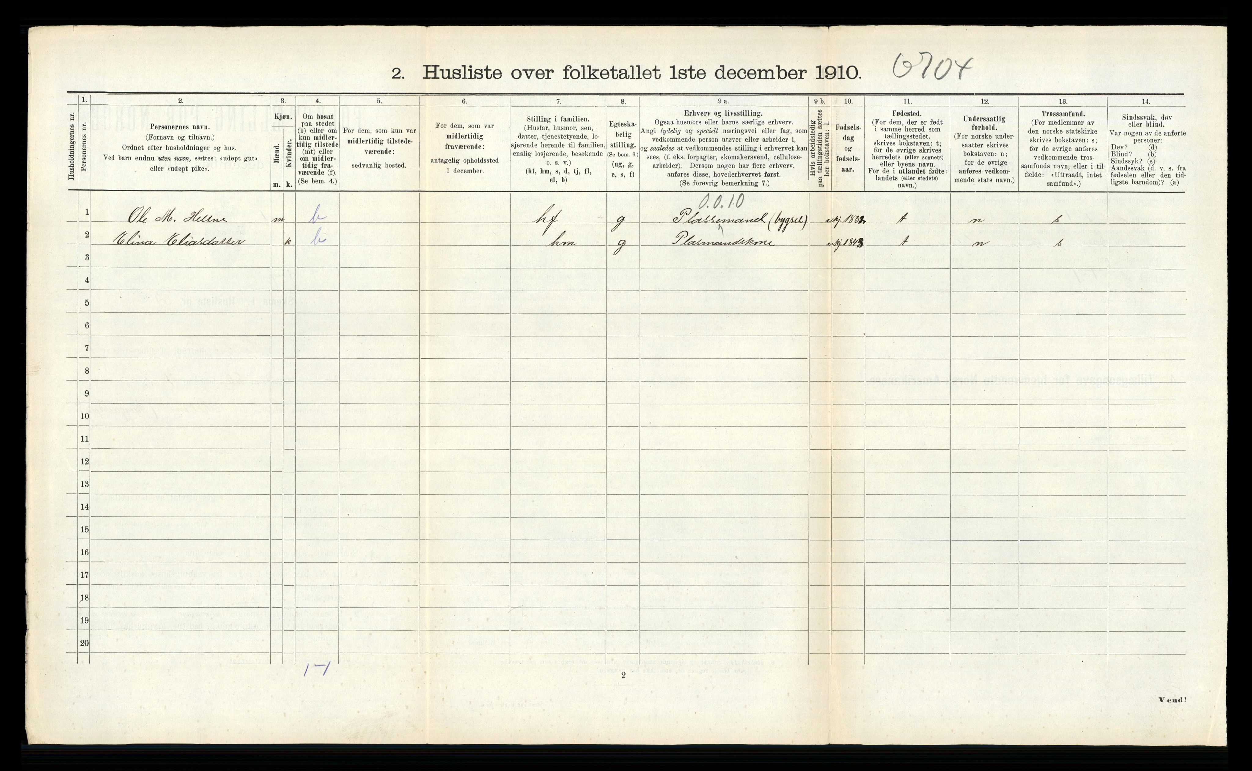 RA, 1910 census for Volda, 1910, p. 603