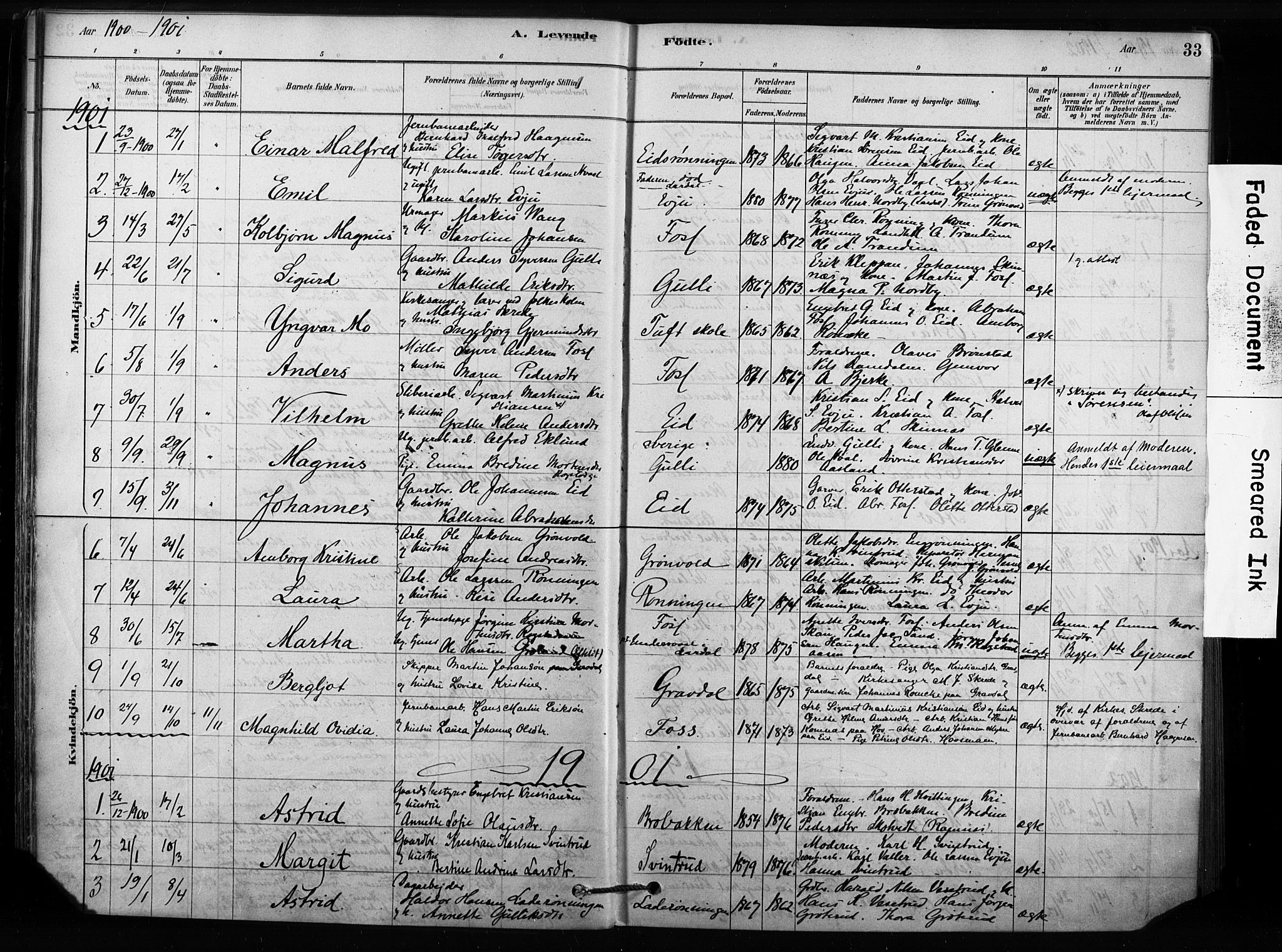 Sandsvær kirkebøker, AV/SAKO-A-244/F/Fc/L0001: Parish register (official) no. III 1, 1878-1923, p. 33