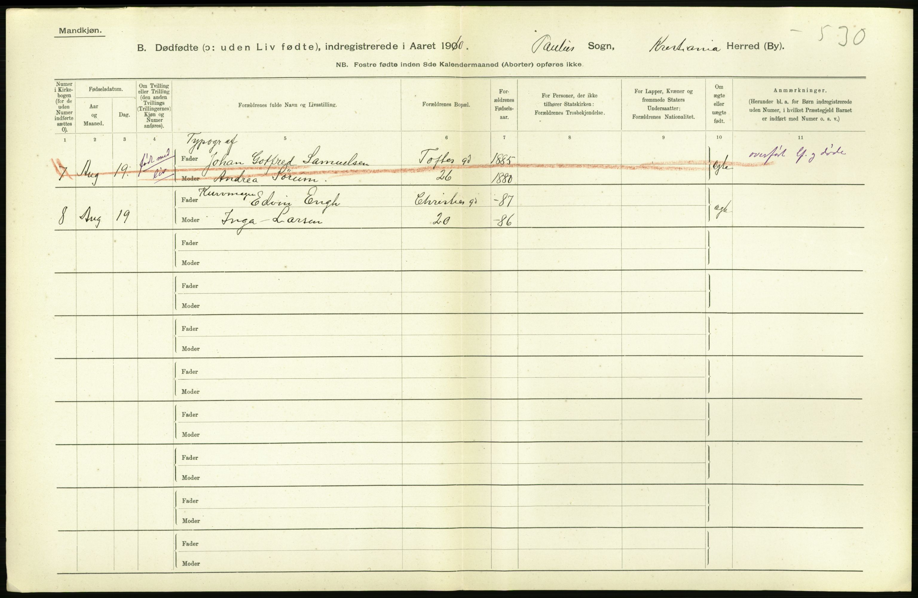 Statistisk sentralbyrå, Sosiodemografiske emner, Befolkning, AV/RA-S-2228/D/Df/Dfa/Dfah/L0009: Kristiania: Gifte og dødfødte., 1910, p. 814