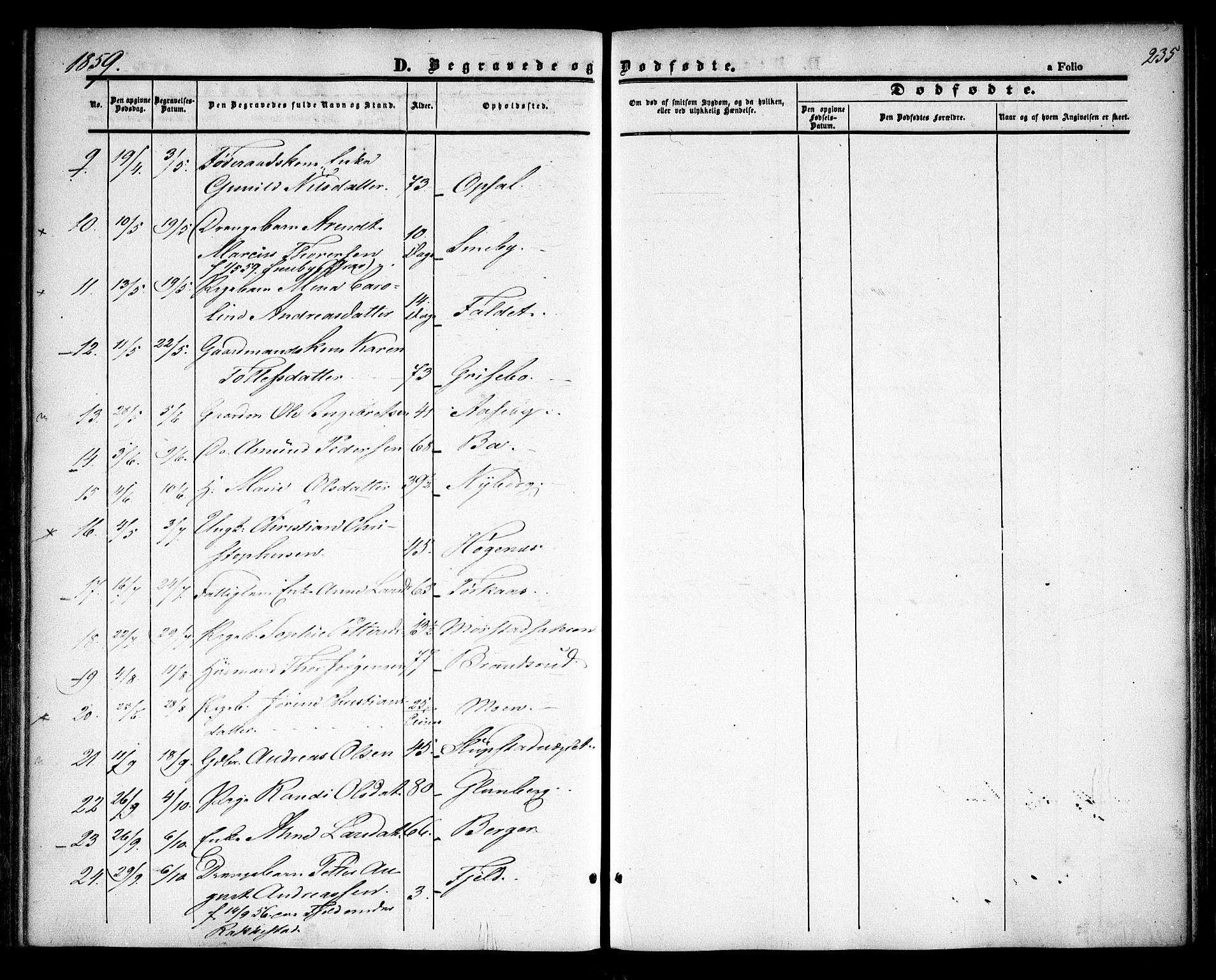 Rødenes prestekontor Kirkebøker, AV/SAO-A-2005/F/Fa/L0006: Parish register (official) no. I 6, 1850-1859, p. 235