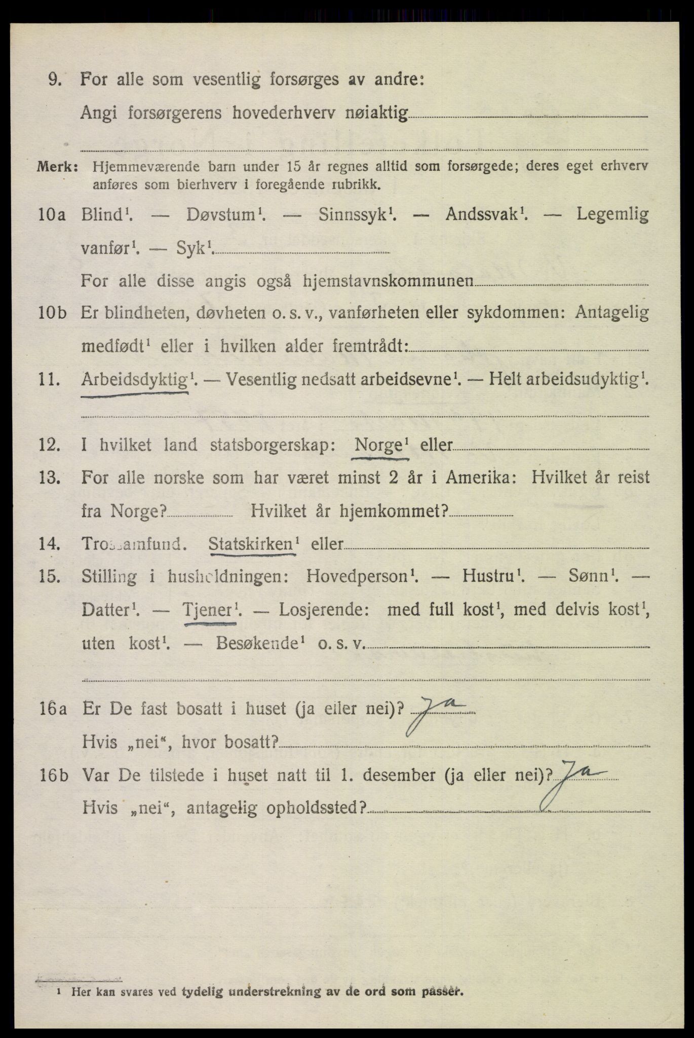 SAK, 1920 census for Vestre Moland, 1920, p. 5234