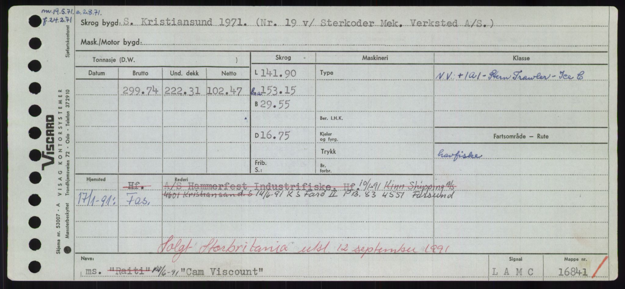 Sjøfartsdirektoratet med forløpere, Skipsmålingen, RA/S-1627/H/Hd/L0008: Fartøy, C-D, p. 7