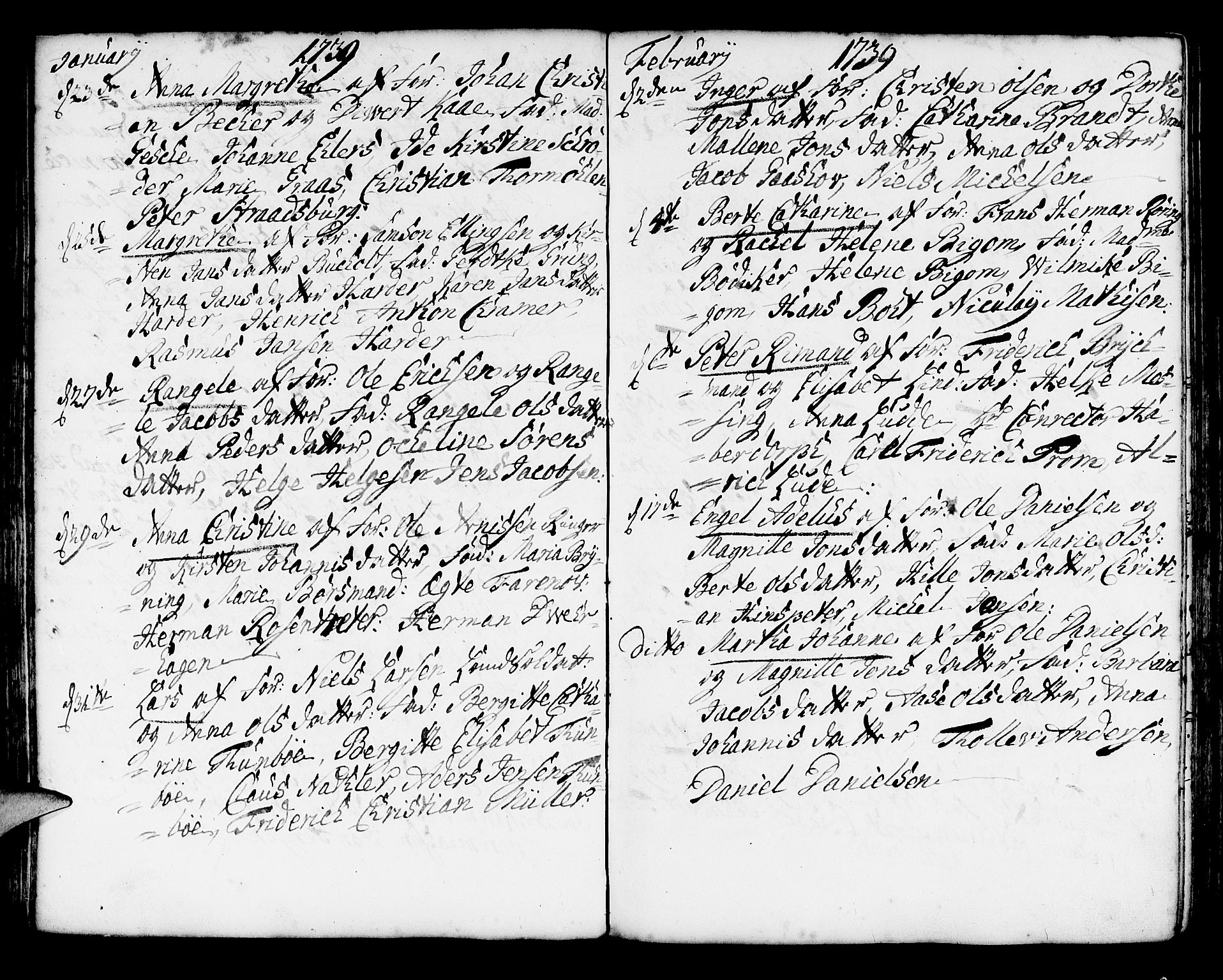 Korskirken sokneprestembete, SAB/A-76101/H/Haa/L0004: Parish register (official) no. A 4, 1720-1750, p. 198