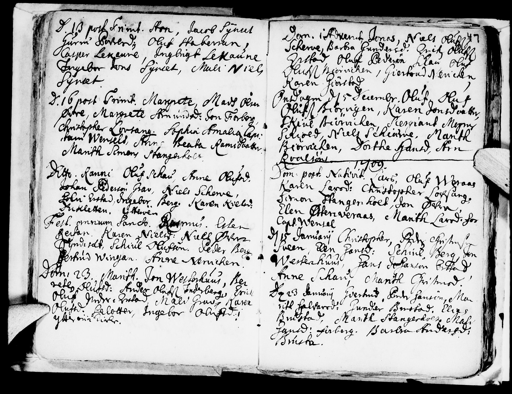 Ministerialprotokoller, klokkerbøker og fødselsregistre - Nord-Trøndelag, SAT/A-1458/722/L0214: Parish register (official) no. 722A01, 1692-1718, p. 47