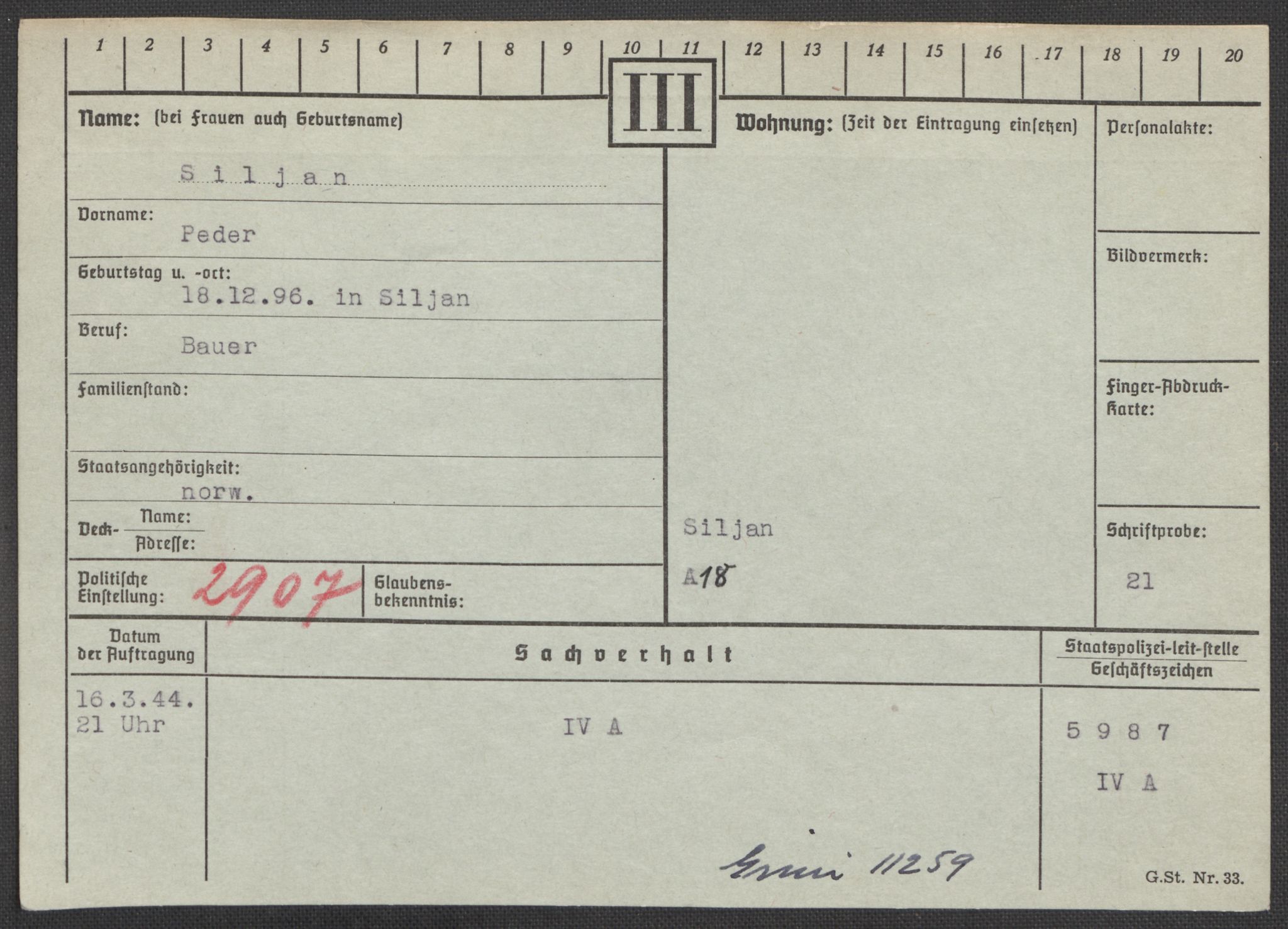 Befehlshaber der Sicherheitspolizei und des SD, AV/RA-RAFA-5969/E/Ea/Eaa/L0009: Register over norske fanger i Møllergata 19: Ru-Sy, 1940-1945, p. 642