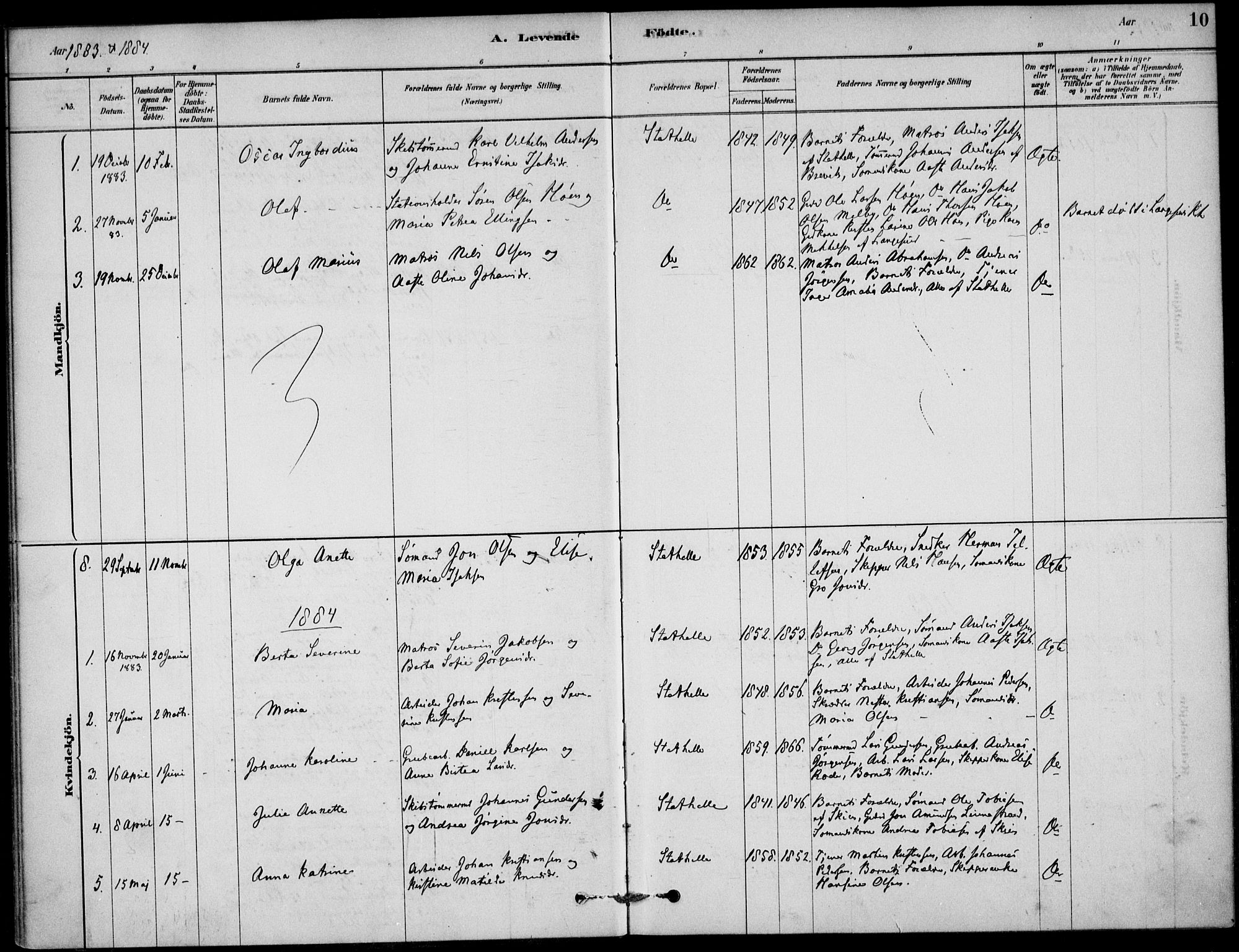 Bamble kirkebøker, SAKO/A-253/G/Gb/L0001: Parish register (copy) no. II 1, 1878-1900, p. 10