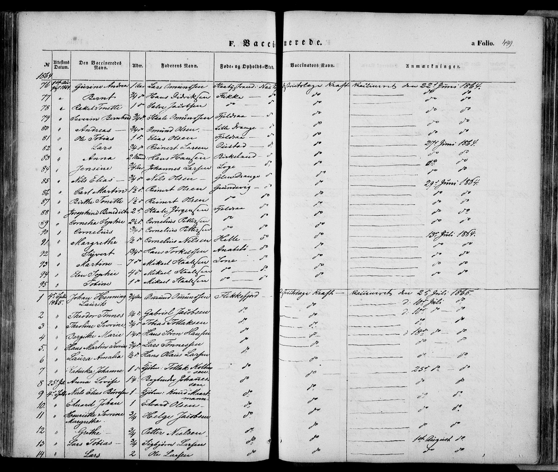 Flekkefjord sokneprestkontor, AV/SAK-1111-0012/F/Fa/Fac/L0005: Parish register (official) no. A 5, 1849-1875, p. 489