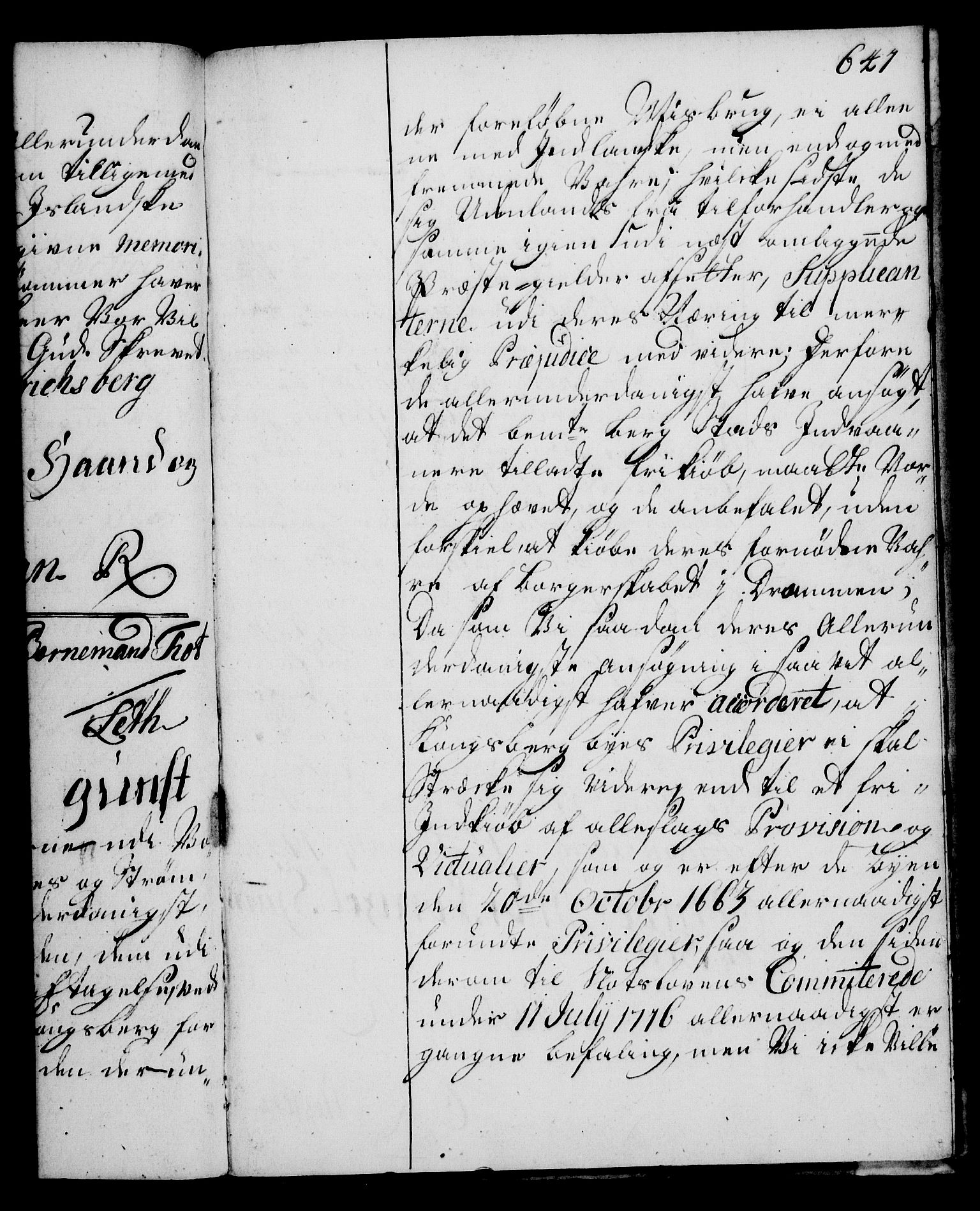 Rentekammeret, Kammerkanselliet, RA/EA-3111/G/Gg/Gga/L0003: Norsk ekspedisjonsprotokoll med register (merket RK 53.3), 1727-1734, p. 641