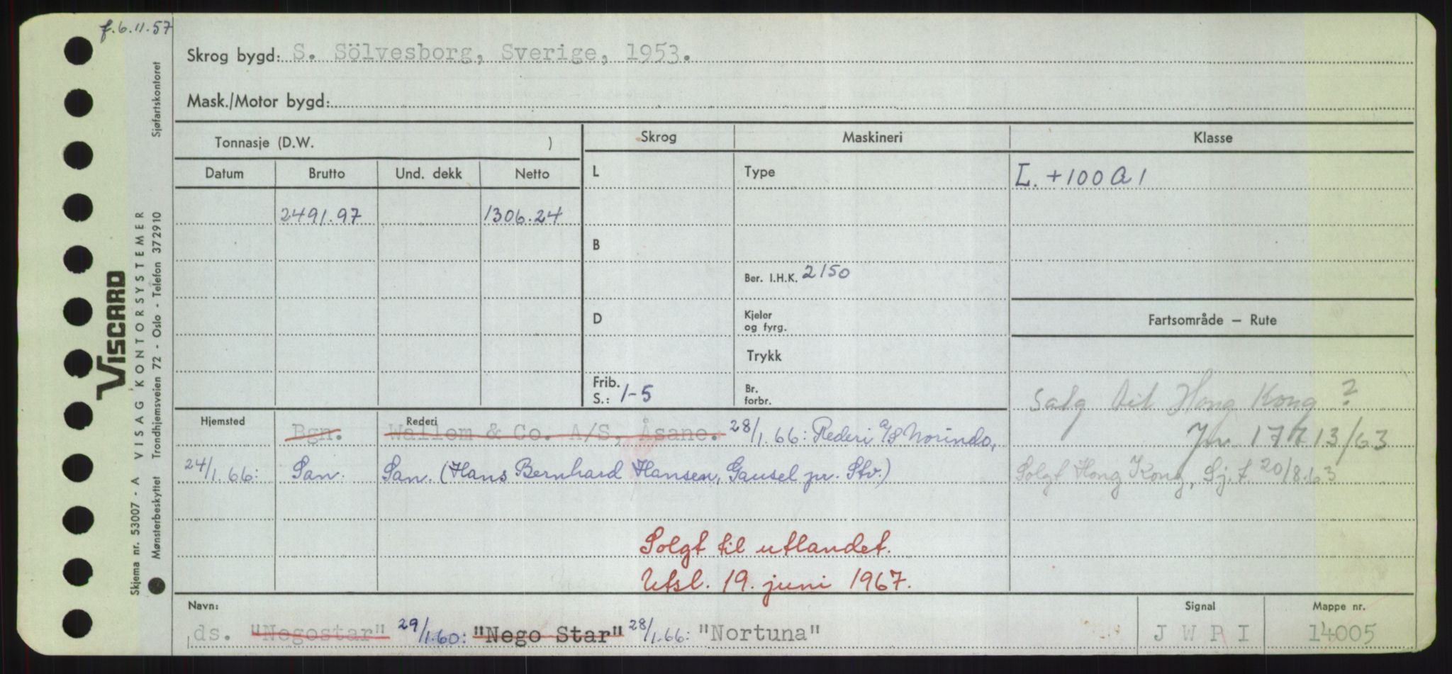 Sjøfartsdirektoratet med forløpere, Skipsmålingen, RA/S-1627/H/Hd/L0027: Fartøy, Norhop-Nør, p. 235