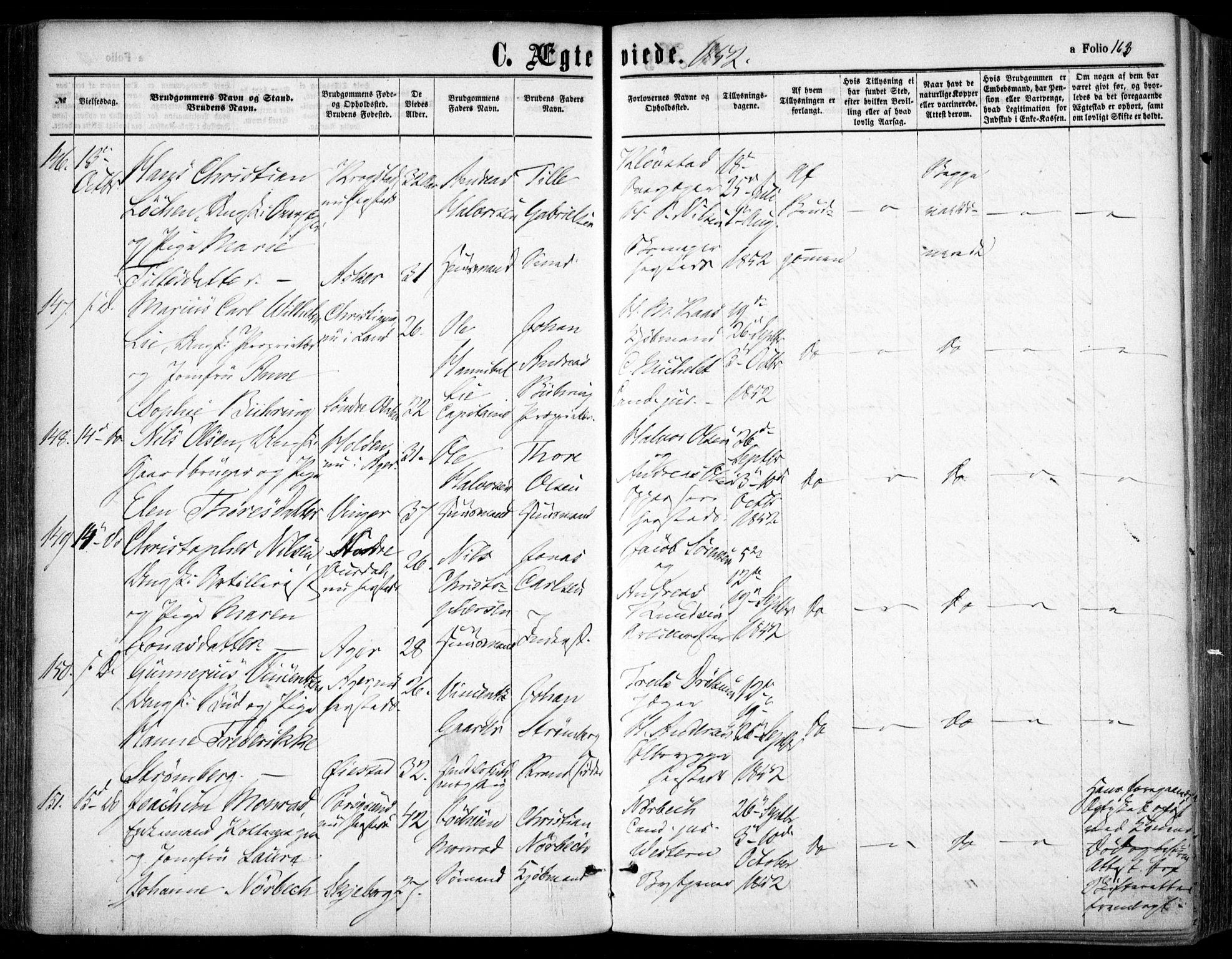 Oslo domkirke Kirkebøker, SAO/A-10752/F/Fa/L0020: Parish register (official) no. 20, 1848-1865, p. 163