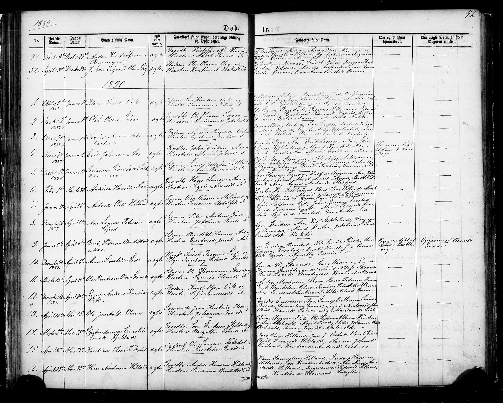 Ministerialprotokoller, klokkerbøker og fødselsregistre - Møre og Romsdal, AV/SAT-A-1454/539/L0536: Parish register (copy) no. 539C02, 1867-1913, p. 52