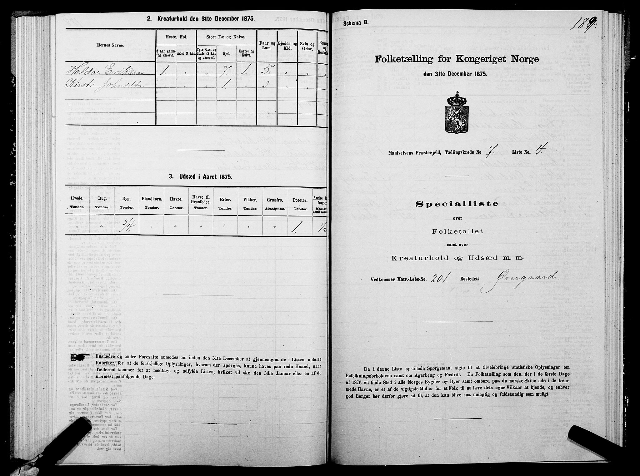 SATØ, 1875 census for 1924P Målselv, 1875, p. 3189