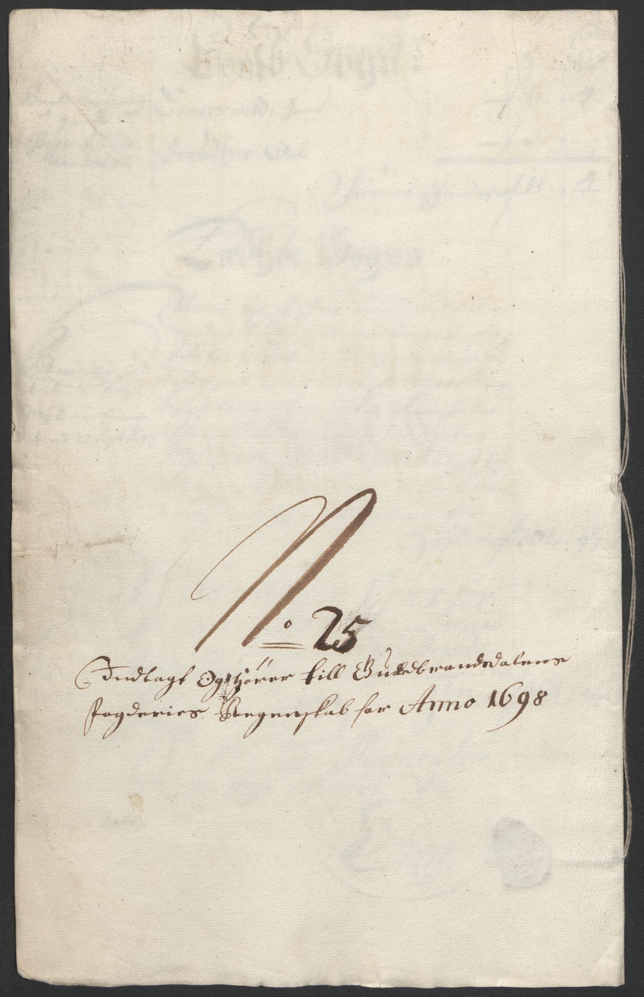 Rentekammeret inntil 1814, Reviderte regnskaper, Fogderegnskap, RA/EA-4092/R17/L1171: Fogderegnskap Gudbrandsdal, 1698, p. 217