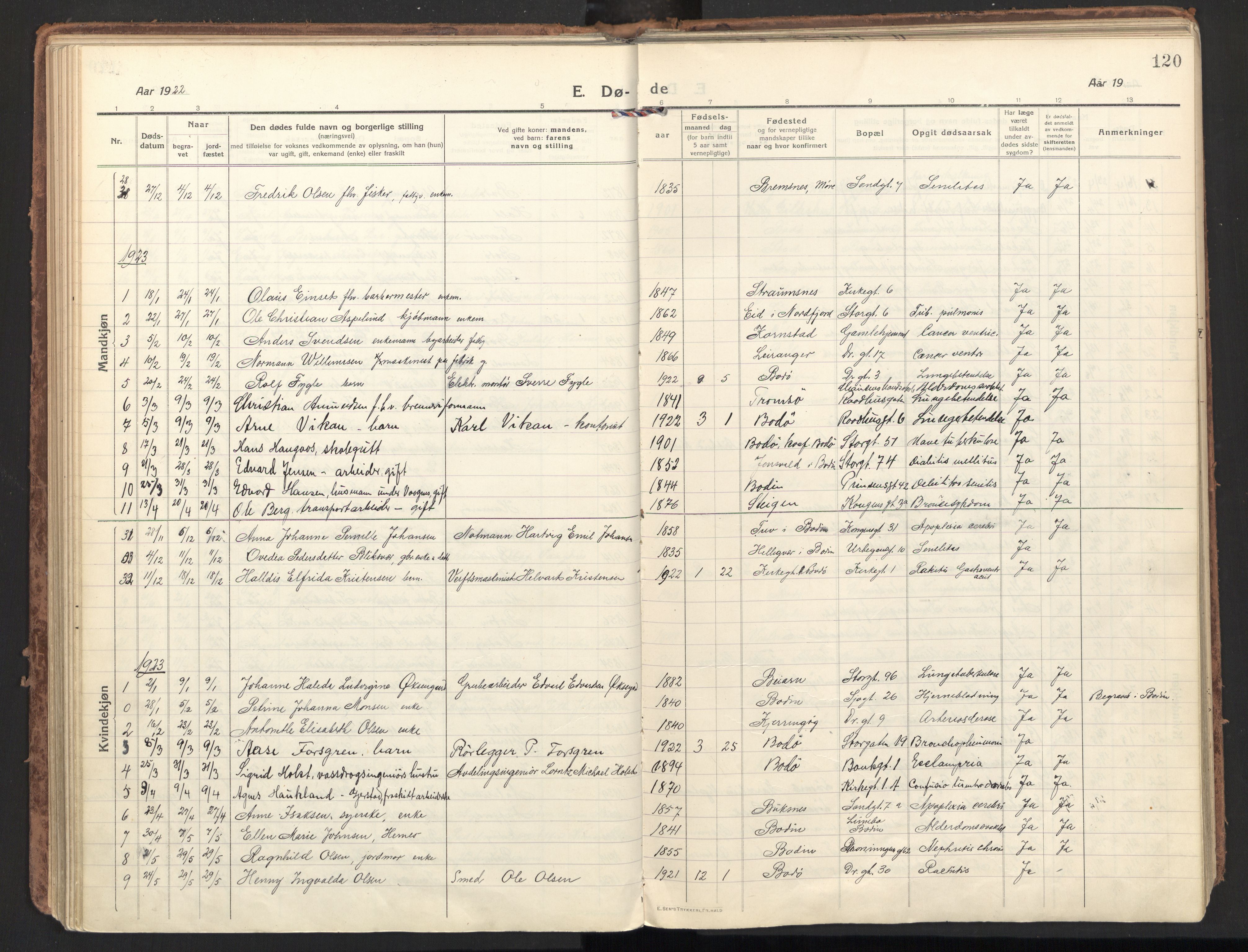 Ministerialprotokoller, klokkerbøker og fødselsregistre - Nordland, SAT/A-1459/801/L0018: Parish register (official) no. 801A18, 1916-1930, p. 120