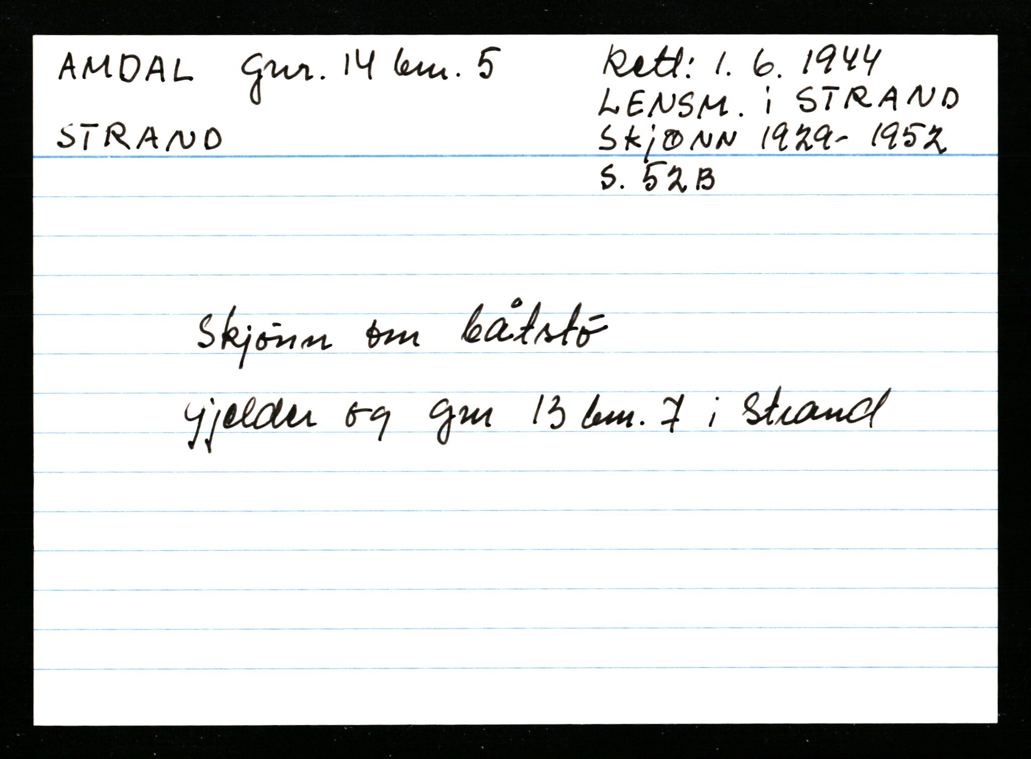 Statsarkivet i Stavanger, AV/SAST-A-101971/03/Y/Ym/L0001: Åstedskort sortert etter gårdsnavn: Abeland - Arnøen store, 1600-1950, p. 479