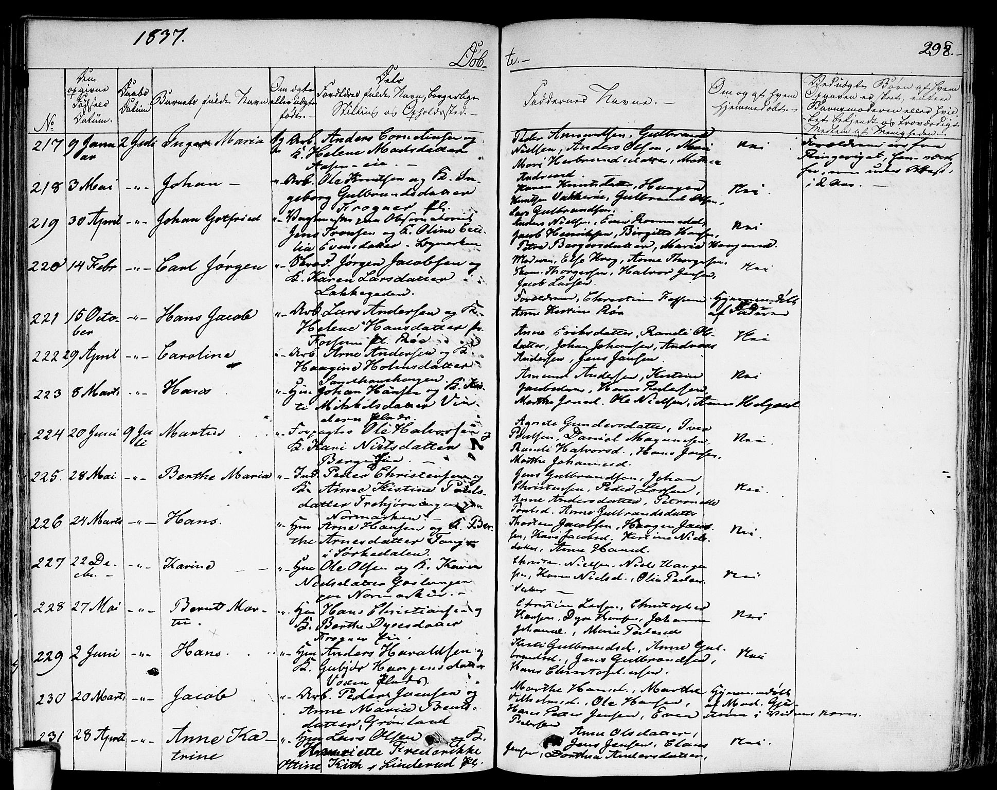 Aker prestekontor kirkebøker, AV/SAO-A-10861/F/L0013: Parish register (official) no. 13, 1828-1837, p. 298