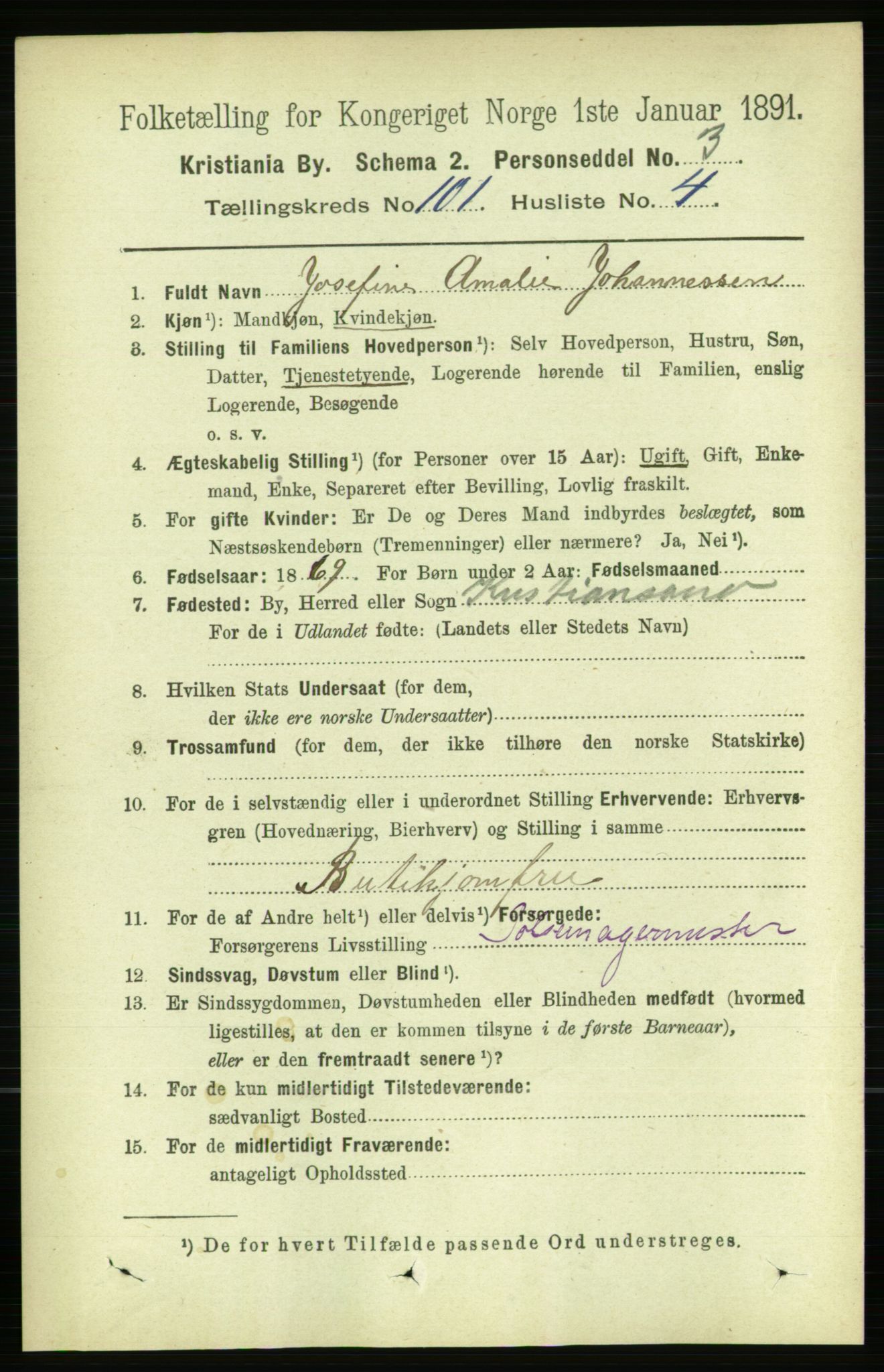 RA, 1891 census for 0301 Kristiania, 1891, p. 50067