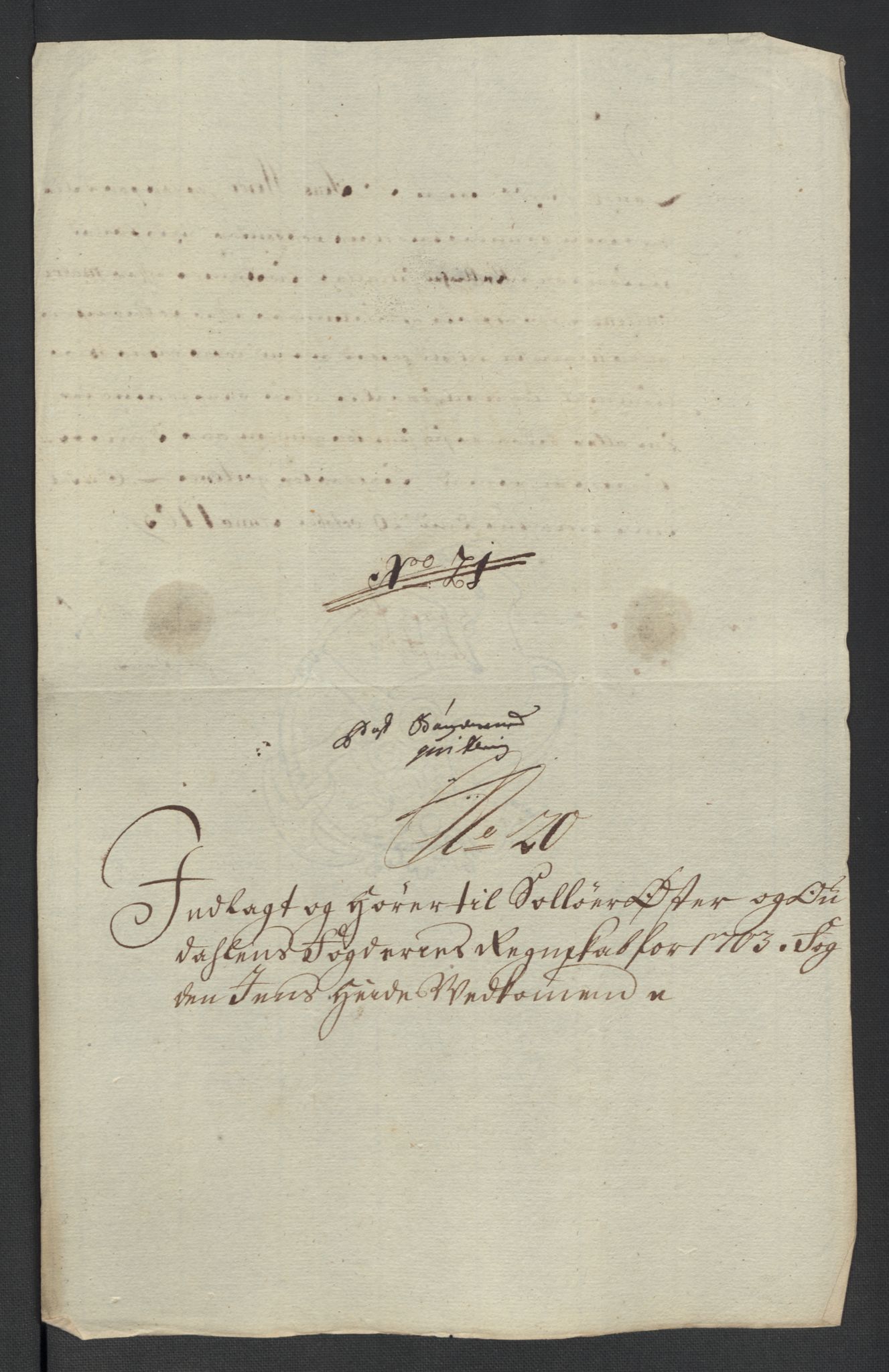 Rentekammeret inntil 1814, Reviderte regnskaper, Fogderegnskap, AV/RA-EA-4092/R13/L0841: Fogderegnskap Solør, Odal og Østerdal, 1703, p. 313