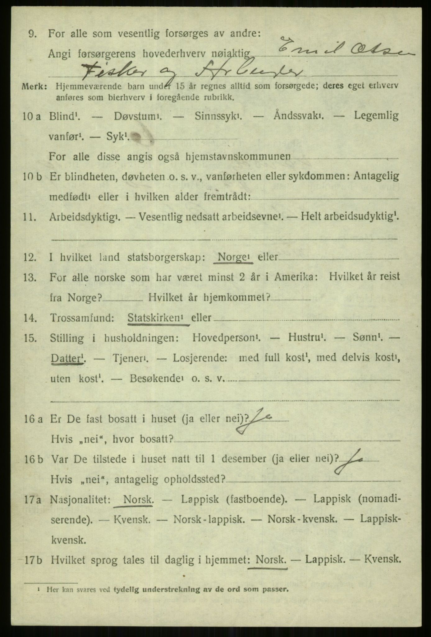 SATØ, 1920 census for Karlsøy, 1920, p. 3978