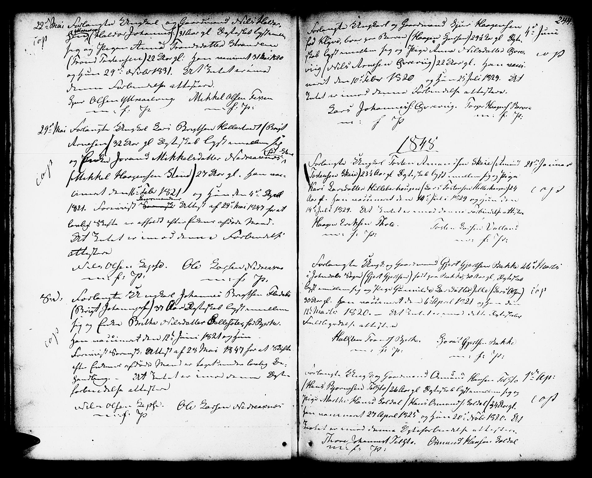 Kvam sokneprestembete, AV/SAB-A-76201/H/Haa: Parish register (official) no. A 5, 1796-1832, p. 244