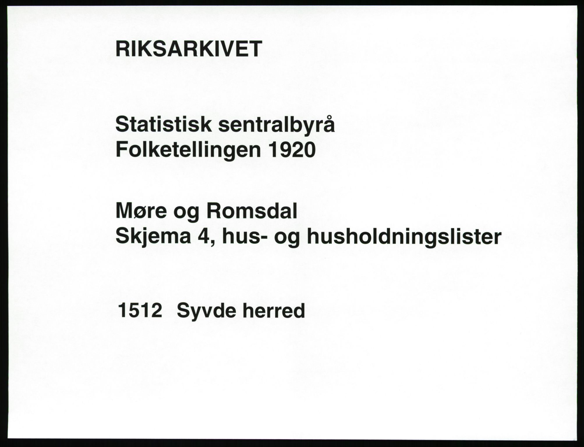 SAT, 1920 census for Syvde, 1920, p. 32