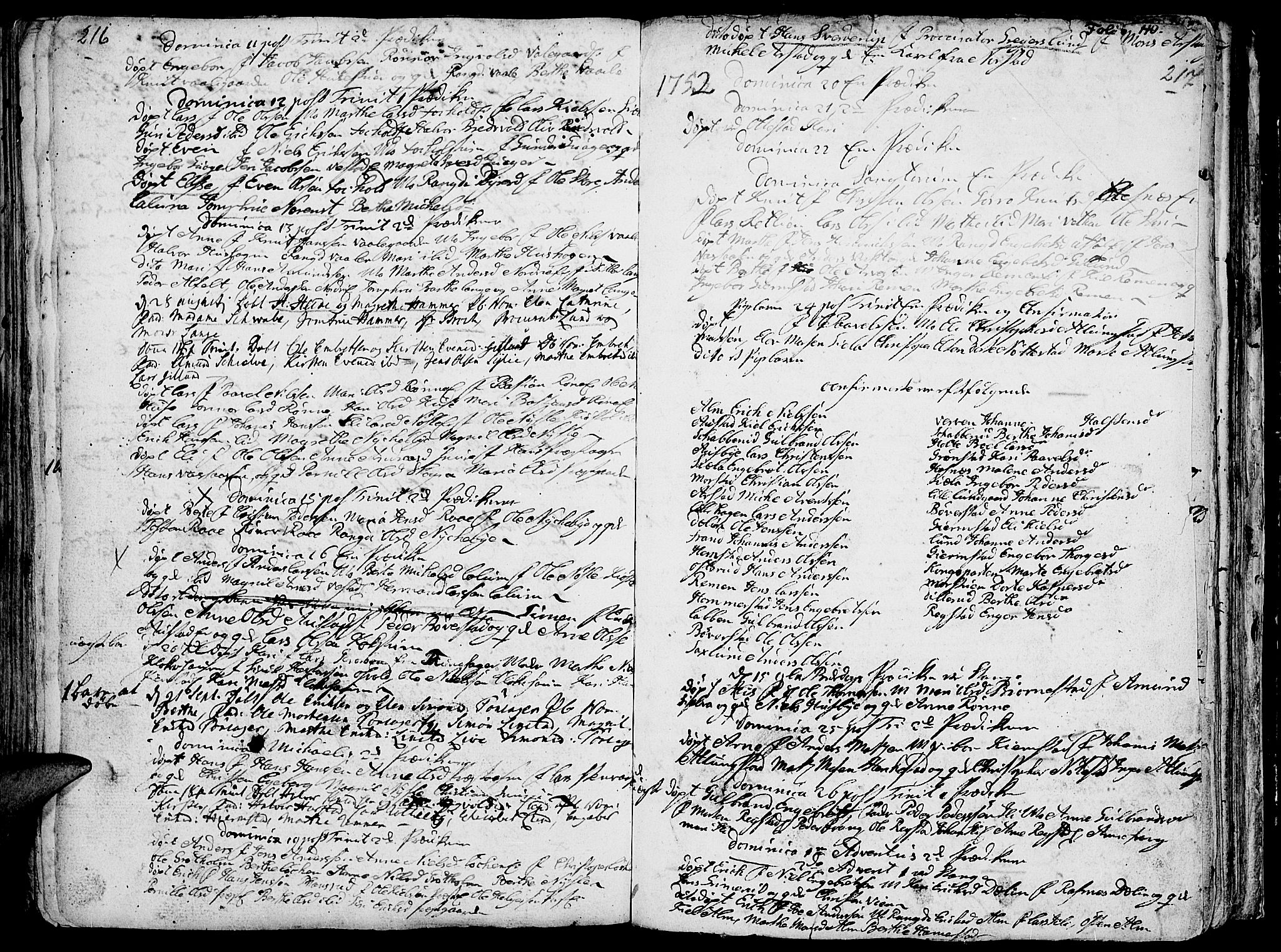 Stange prestekontor, SAH/PREST-002/K/L0004: Parish register (official) no. 4, 1735-1754, p. 216-217