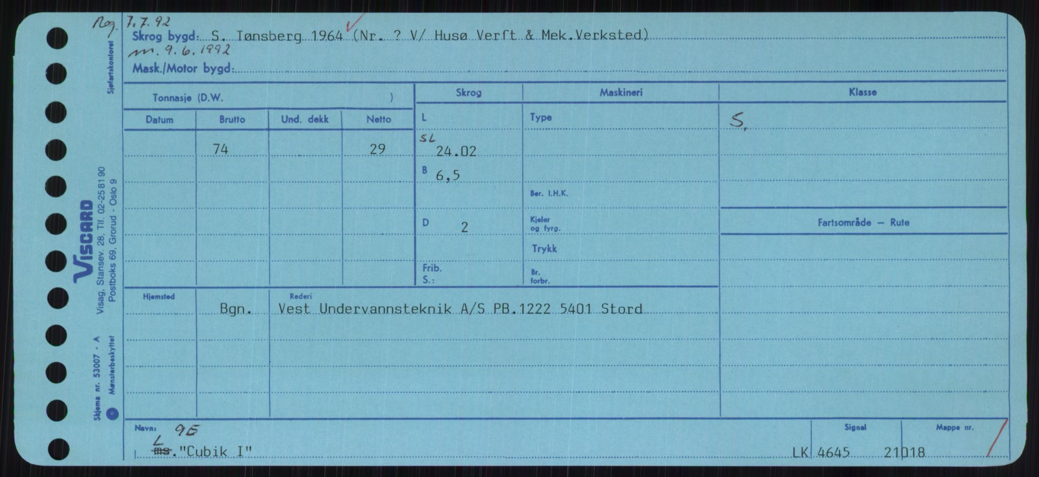 Sjøfartsdirektoratet med forløpere, Skipsmålingen, AV/RA-S-1627/H/Hc/L0001: Lektere, A-Y, p. 93